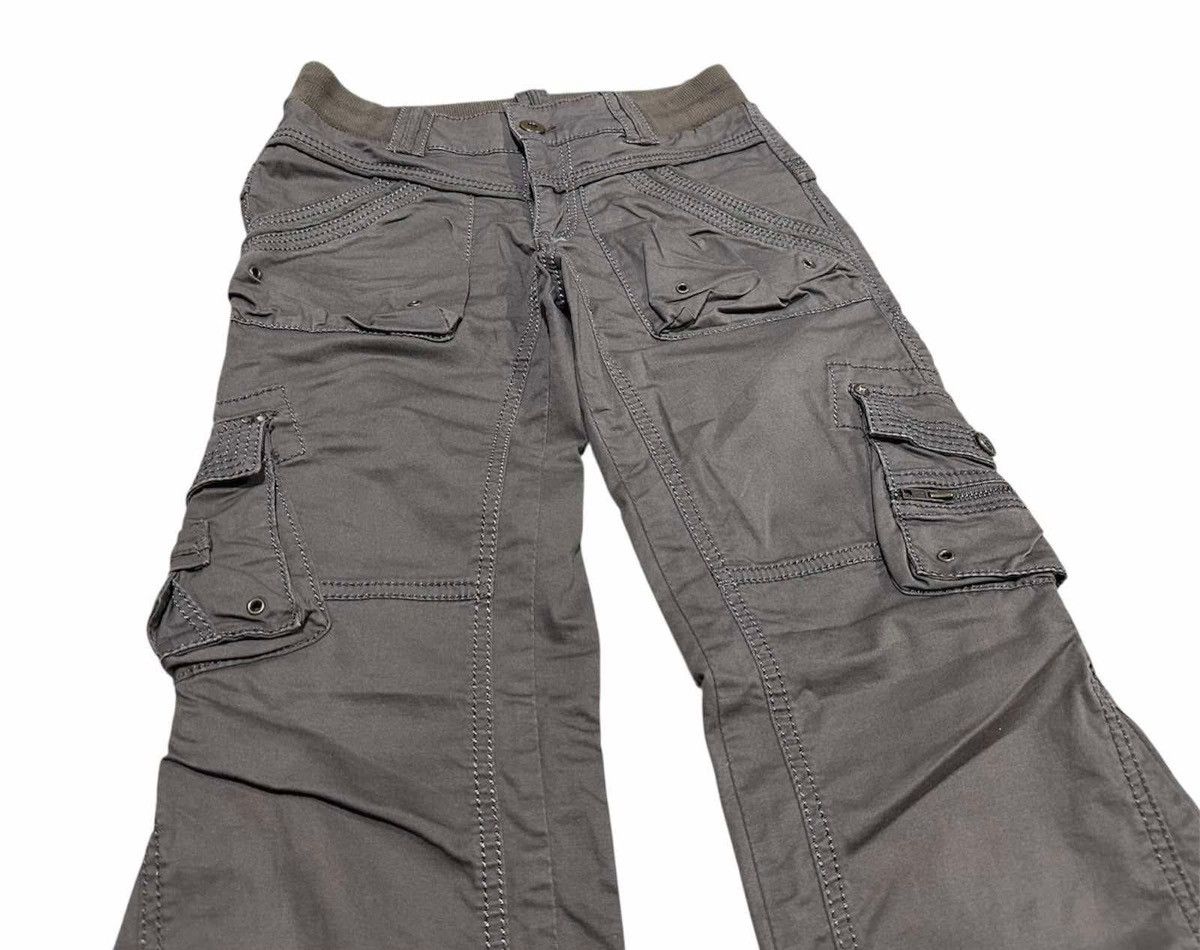 If Six Was Nine 🔥Sick Y2K Japanese Parachute Flared Cargo Pants Goa Style Size US 30 / EU 46 - 2 Thumbnail