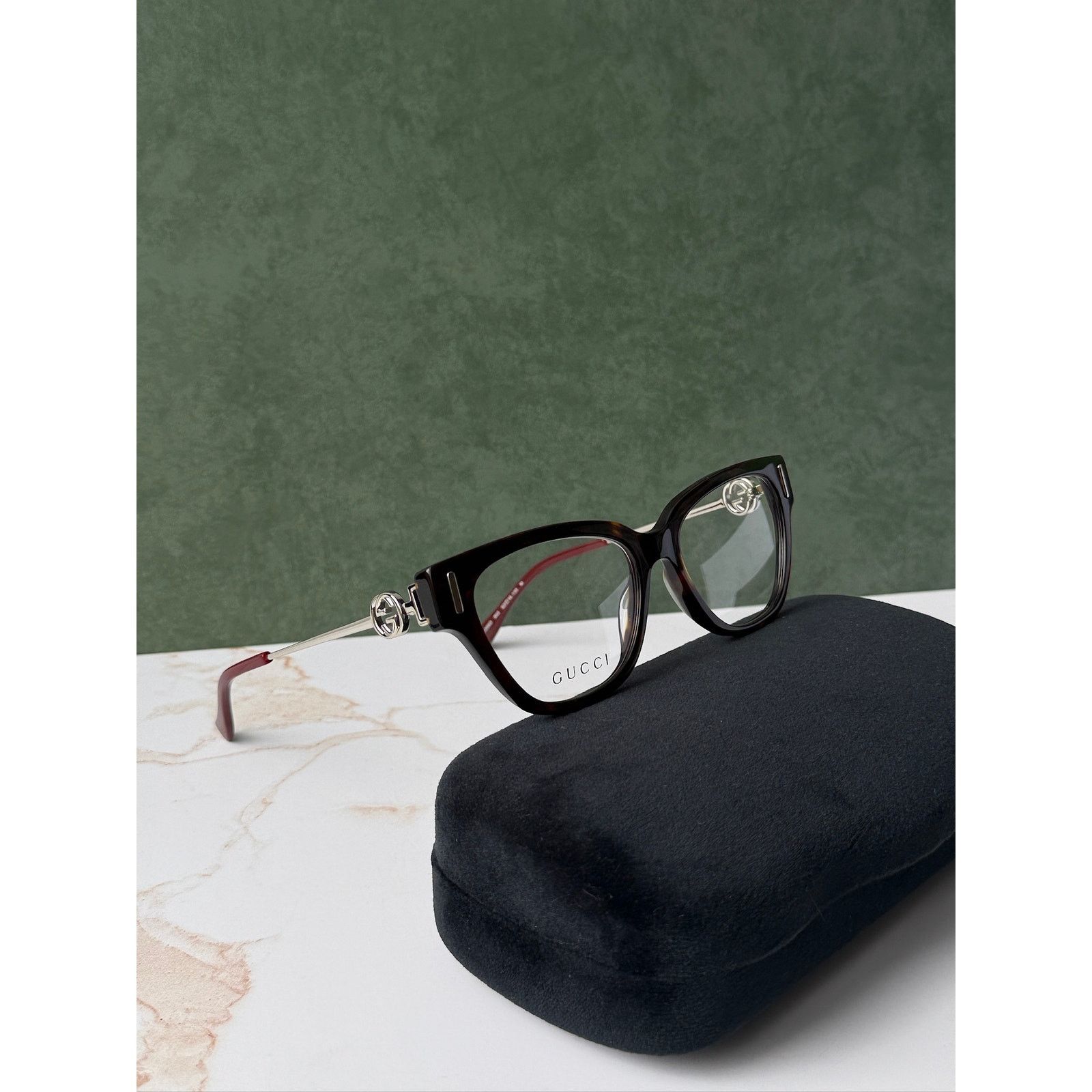 Gucci NEW Gucci GG1205O Cat Eye Eyeglasses Frames in Havana Brown Size ONE SIZE - 2 Thumbnail