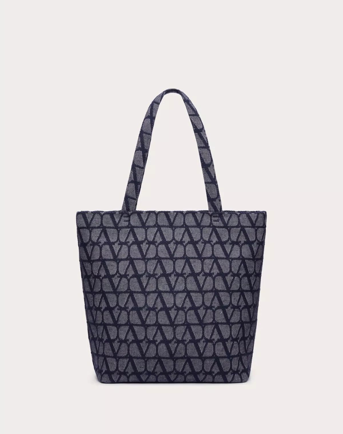 Valentino oc11z0725 Size: OS/ Mini Toile Shopping Bag in Melange/Black Size ONE SIZE - 1 Thumbnail