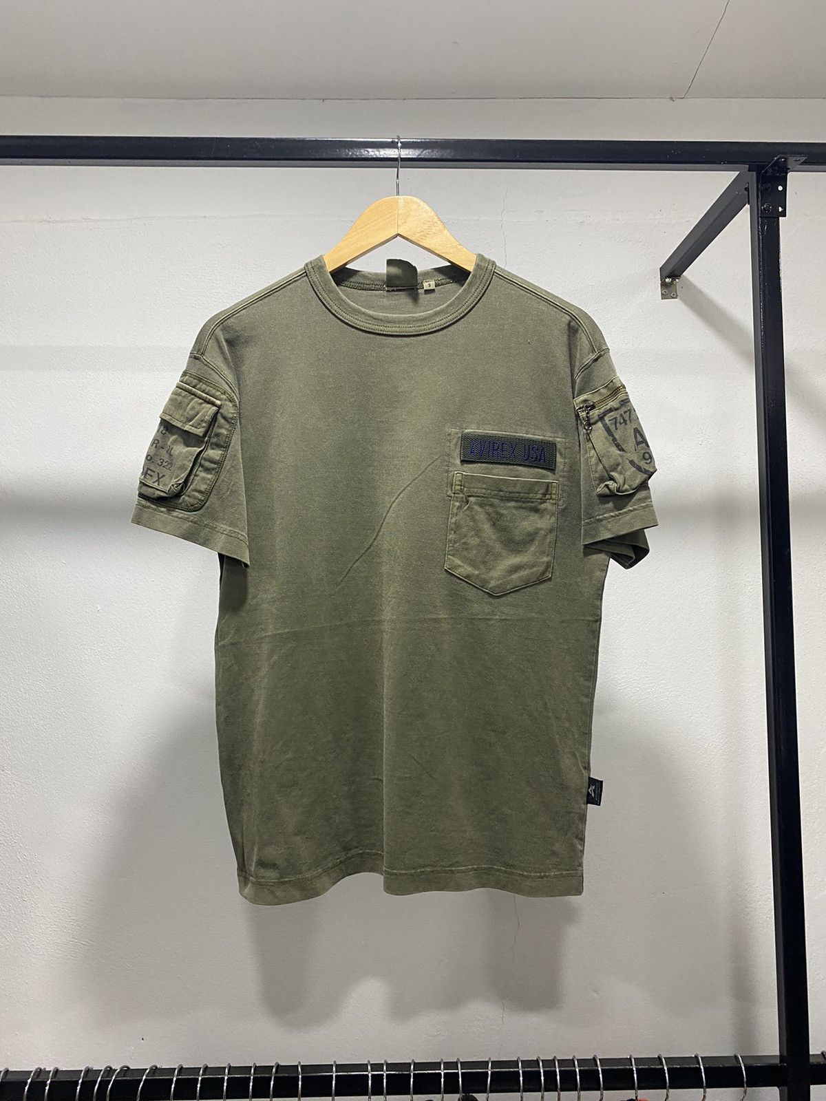 Sick☠️ Avirex Tactical Cargo Utility Tshirt Lgb Goa