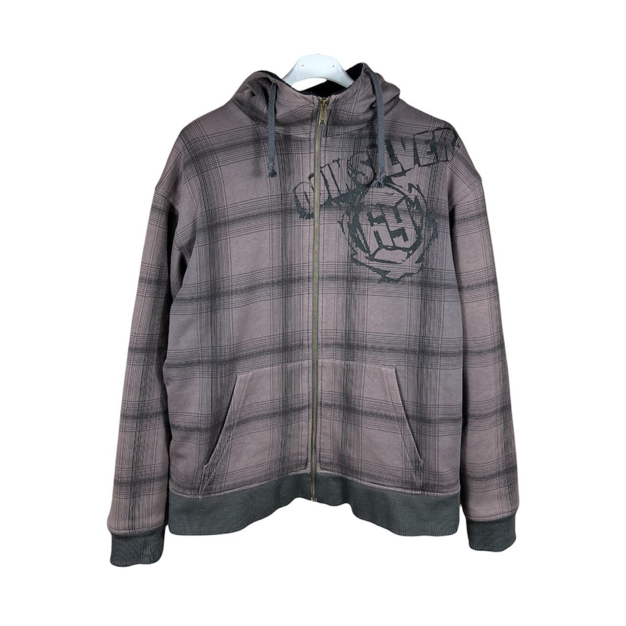Quiksilver Vintage Quiksilver y2k heavy insulated hoodie sherpa checked Size US XL / EU 56 / 4 - 1 Thumbnail
