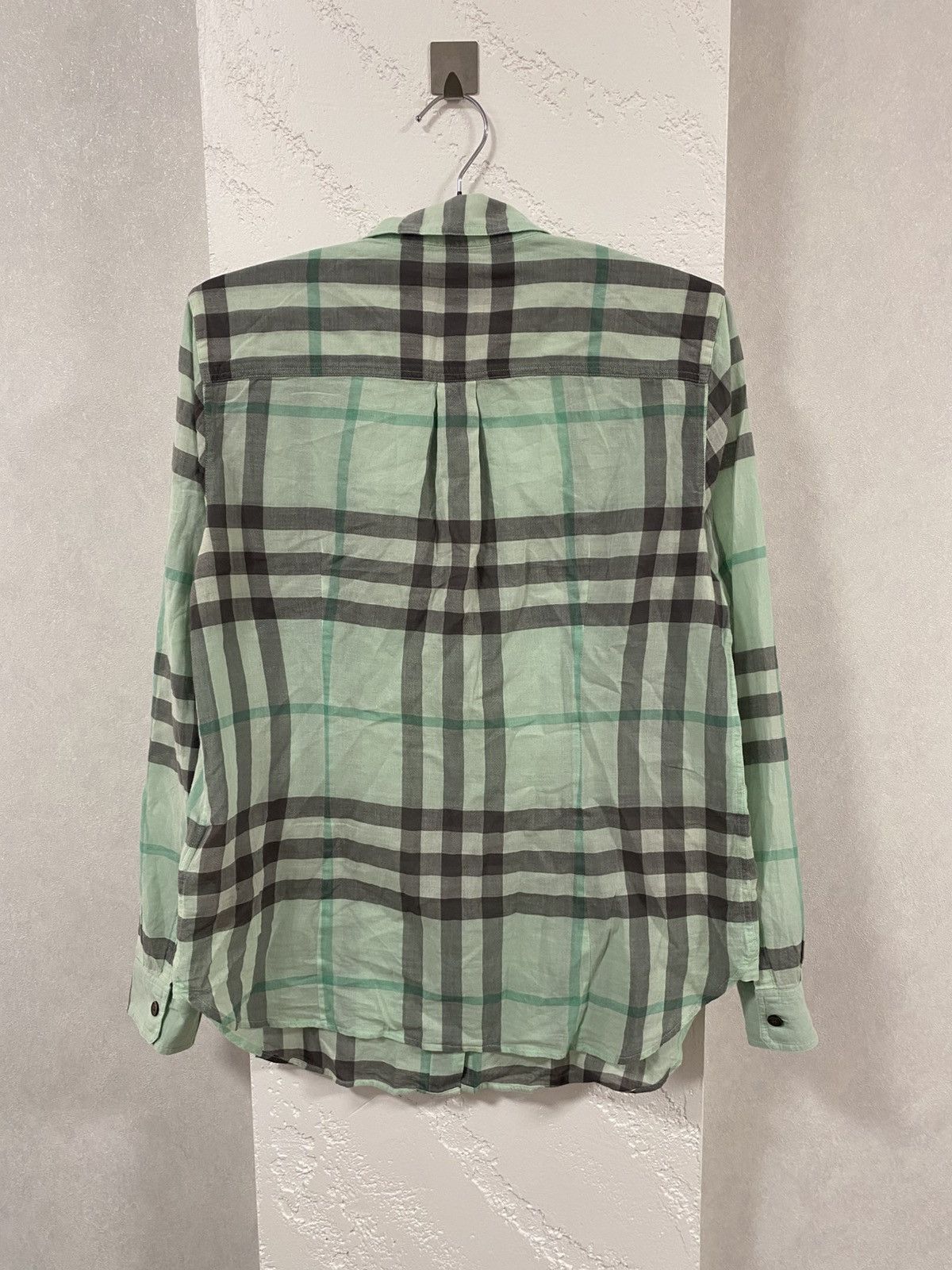 Burberry Burberry Nova Check Mint Green Shirt Size: S Size S / US 4 / IT 40 - 8 Thumbnail