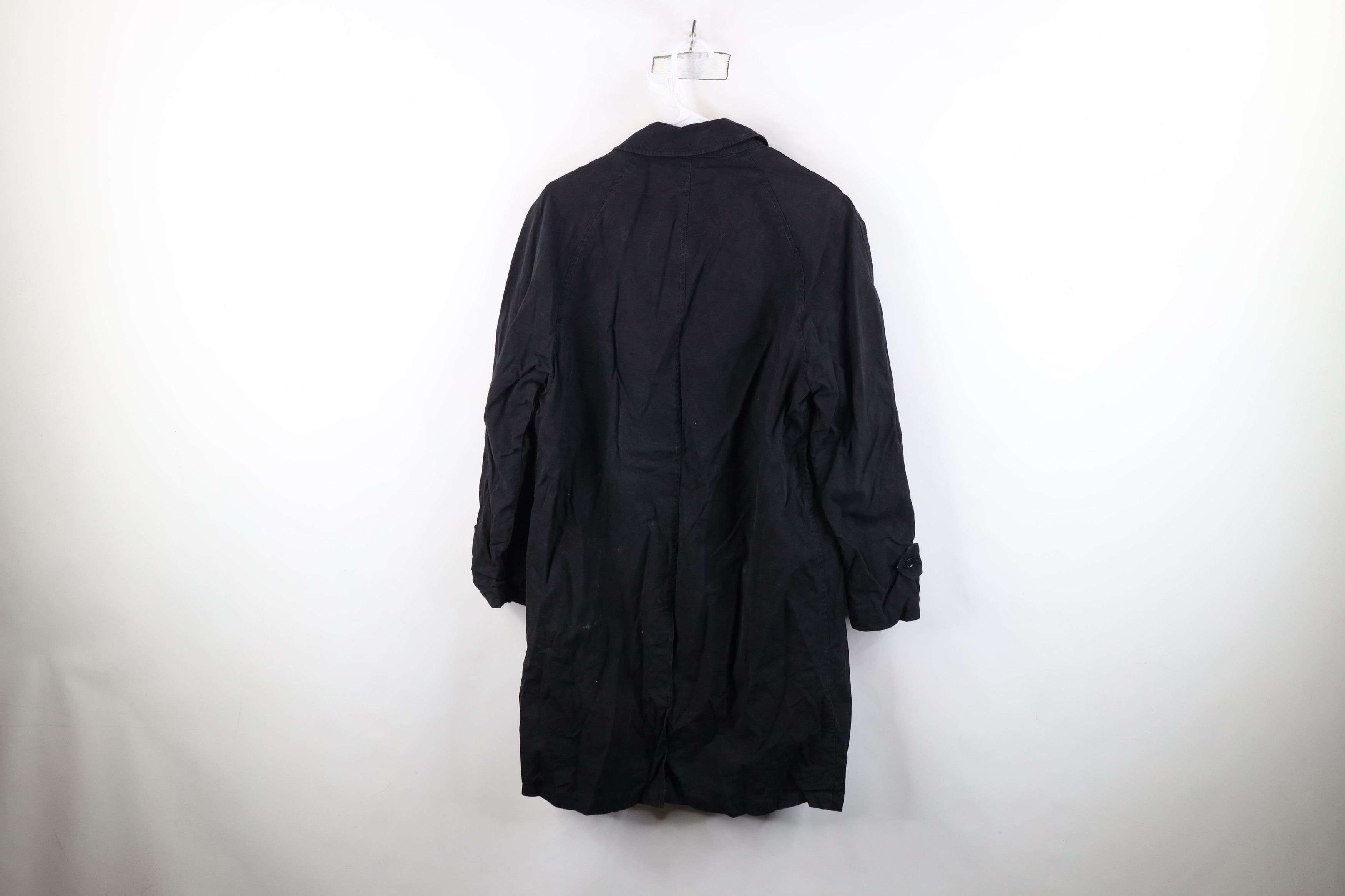 Vintage Vintage 60s Streetwear Trench Coat Rain Jacket Black Size US L / EU 52-54 / 3 - 13 Thumbnail