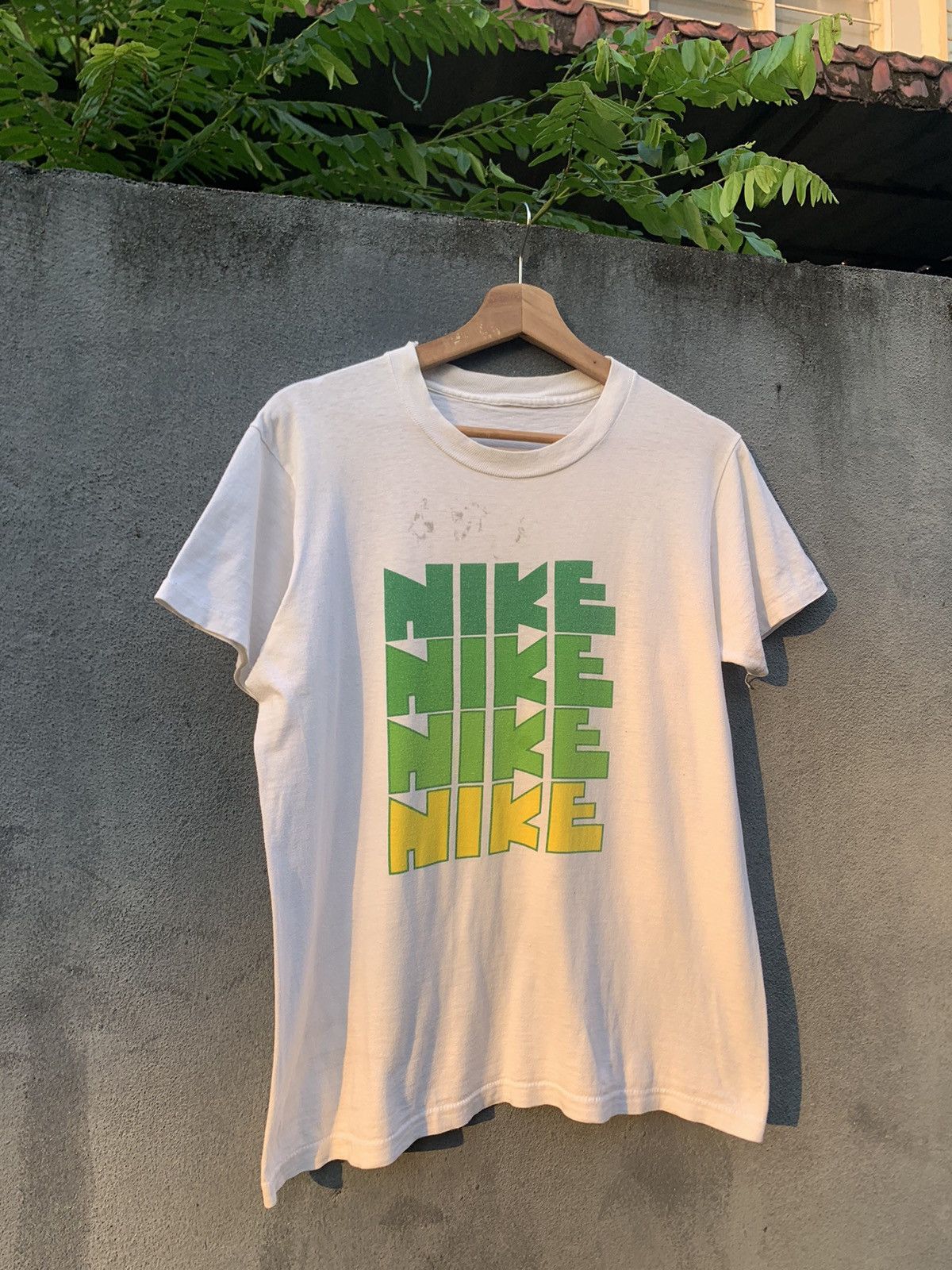 Nike Vintage 70s Nike Block Marathon shirt Size US S / EU 44-46 / 1 - 3 Thumbnail
