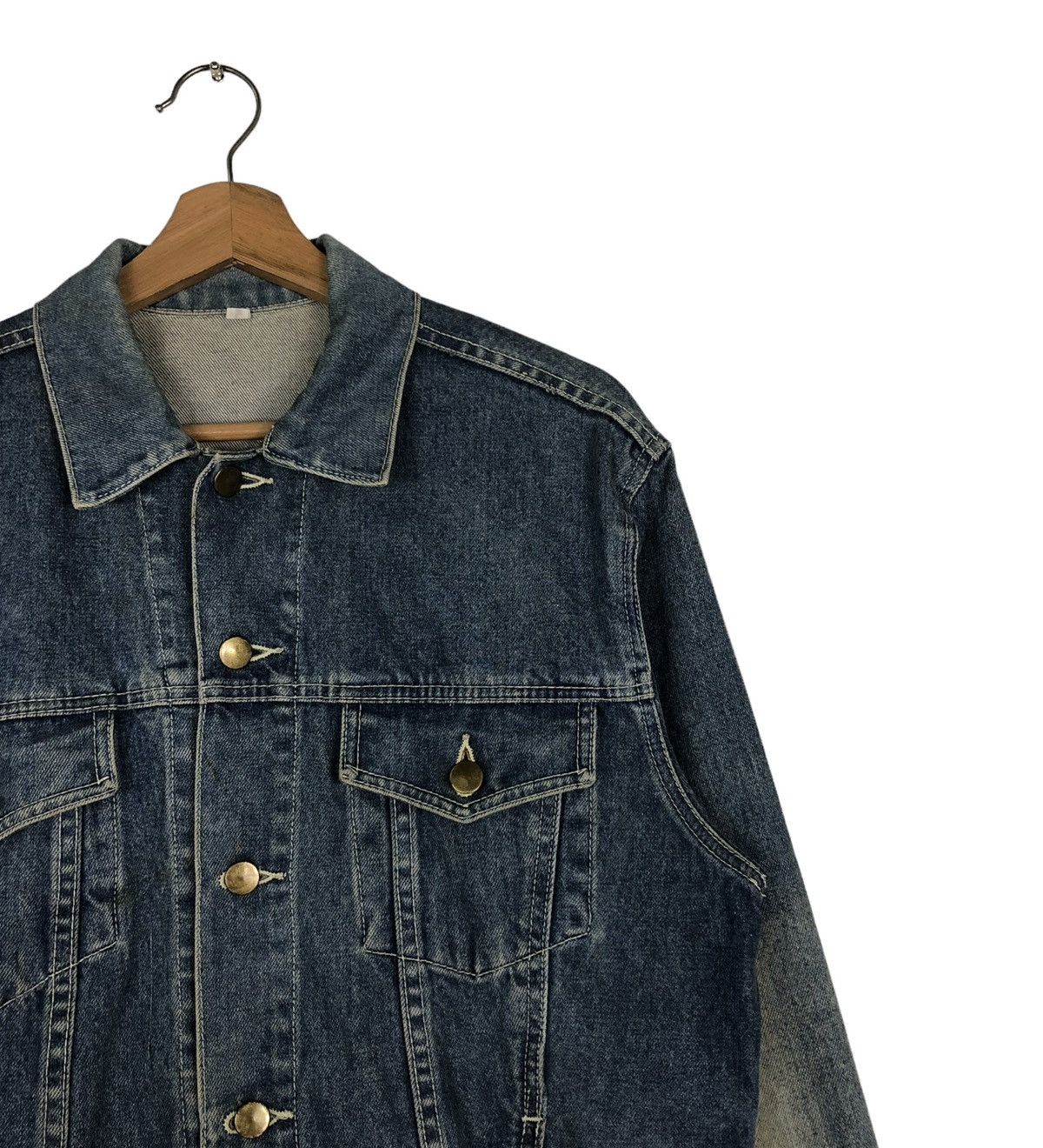 Japanese Brand 🔥VINTAGE BIKER TRUCKER DENIM JACKET M CLUB JAPAN MADE Size US S / EU 44-46 / 1 - 6 Thumbnail
