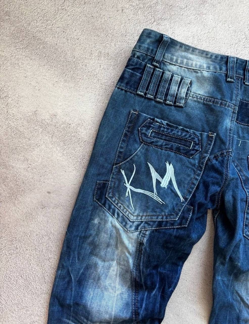 Vintage Japanese Moto Bike Balmain style distressed pants jeans Size US 34 / EU 50 - 4 Thumbnail