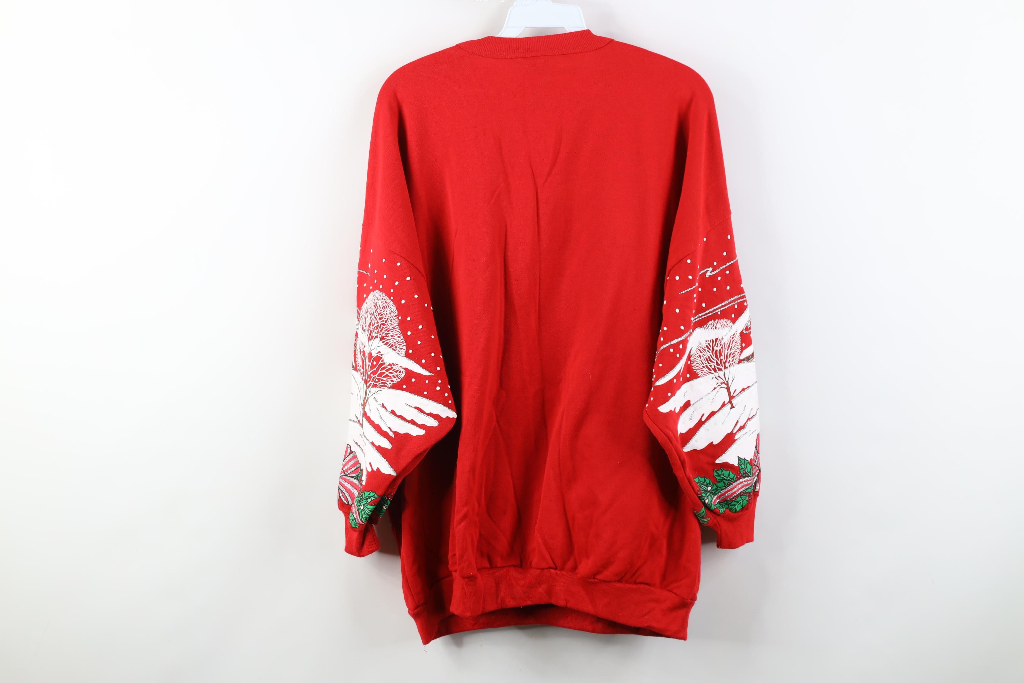 Vintage Vintage 90s Print Christmas Country Farmhouse Sweatshirt USA Size XXL / US 16-18 / IT 52-54 - 13 Thumbnail