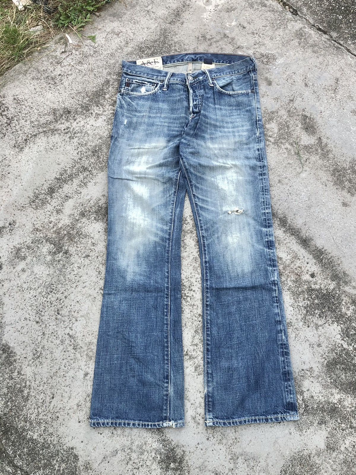Abercrombie & Fitch FLARED⚡️⚡️A&F BAXTER DISTRESSED DENIM Size US 32 / EU 48 - 1 Thumbnail