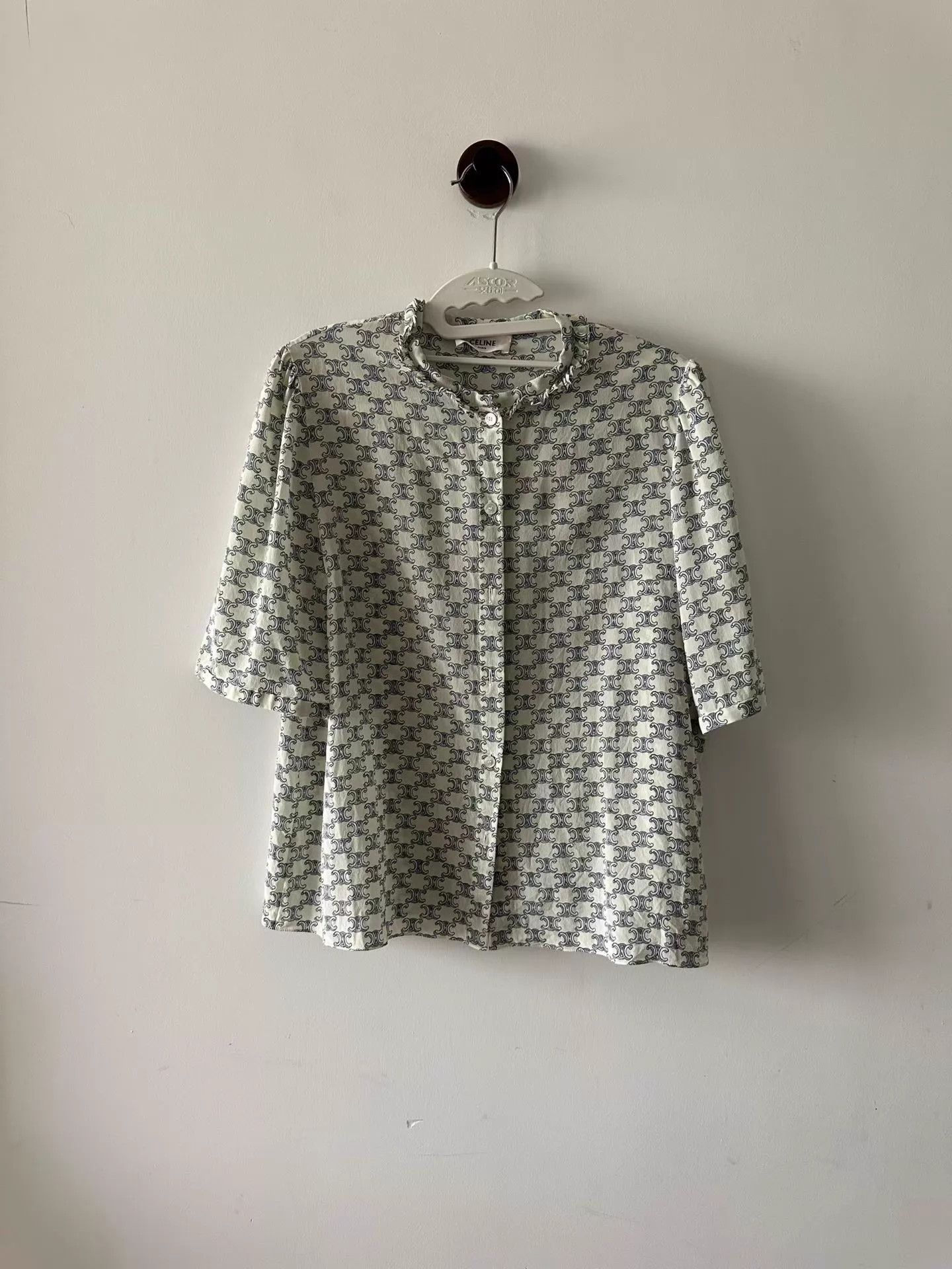 Celine Celine Allover Print Short Sleeve Shirt 38 New Size XS / US 0-2 / IT 36-38 - 1 Thumbnail