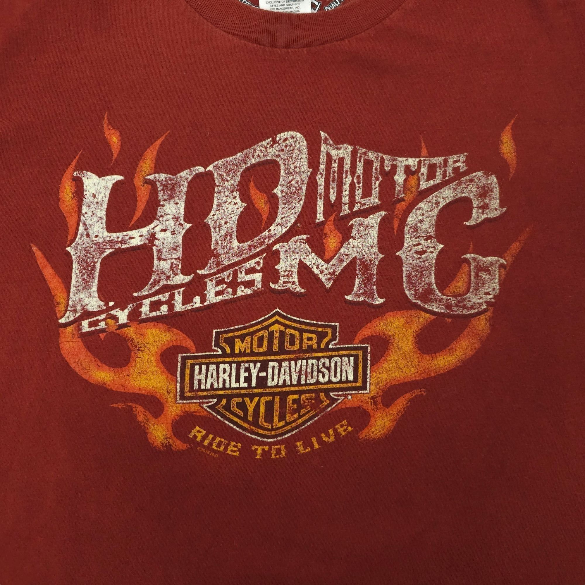 Harley Davidson Harley Davidson T Shirt Mens L Double Sided Ride To Live Size US L / EU 52-54 / 3 - 7 Thumbnail