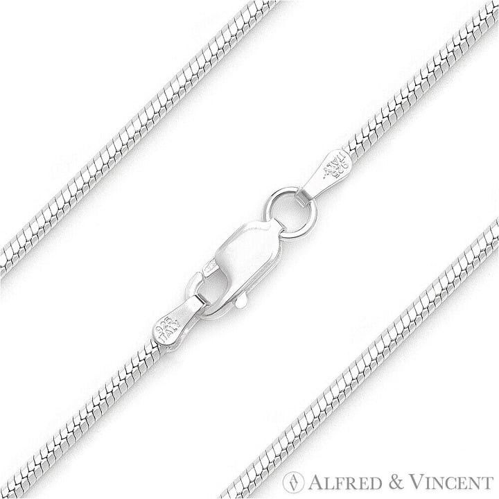 Other 1.4mm 8-Sided Snake Chain Necklace in .925 Sterling Silver Size ONE SIZE - 1 Thumbnail