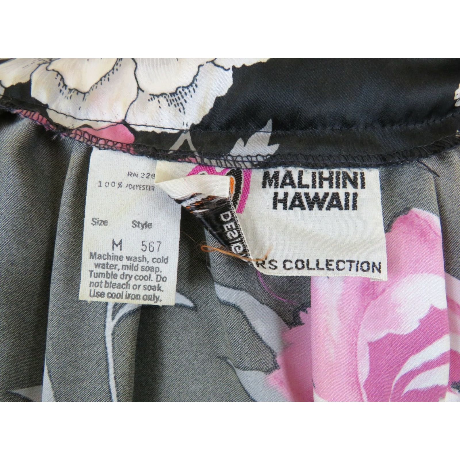 Vintage VINTAGE Malihini Hawaii Island Button Up Shirt M Black Floral Hawaiian Tiki Poly Mens Size US M / EU 48-50 / 2 - 5 Thumbnail