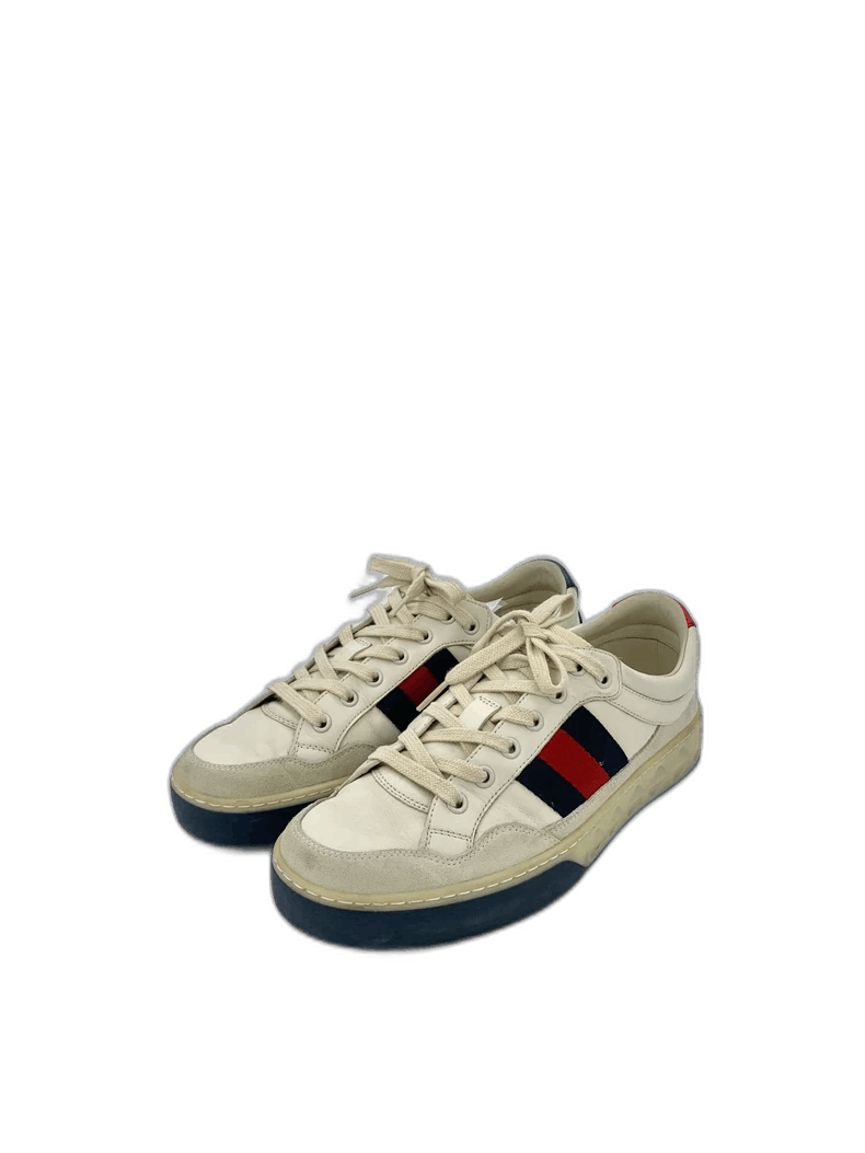 Alexander McQueen Gucci White red and blue color block lace-up casual sneakers, size 39 Size US 7 / IT 37 - 1 Thumbnail