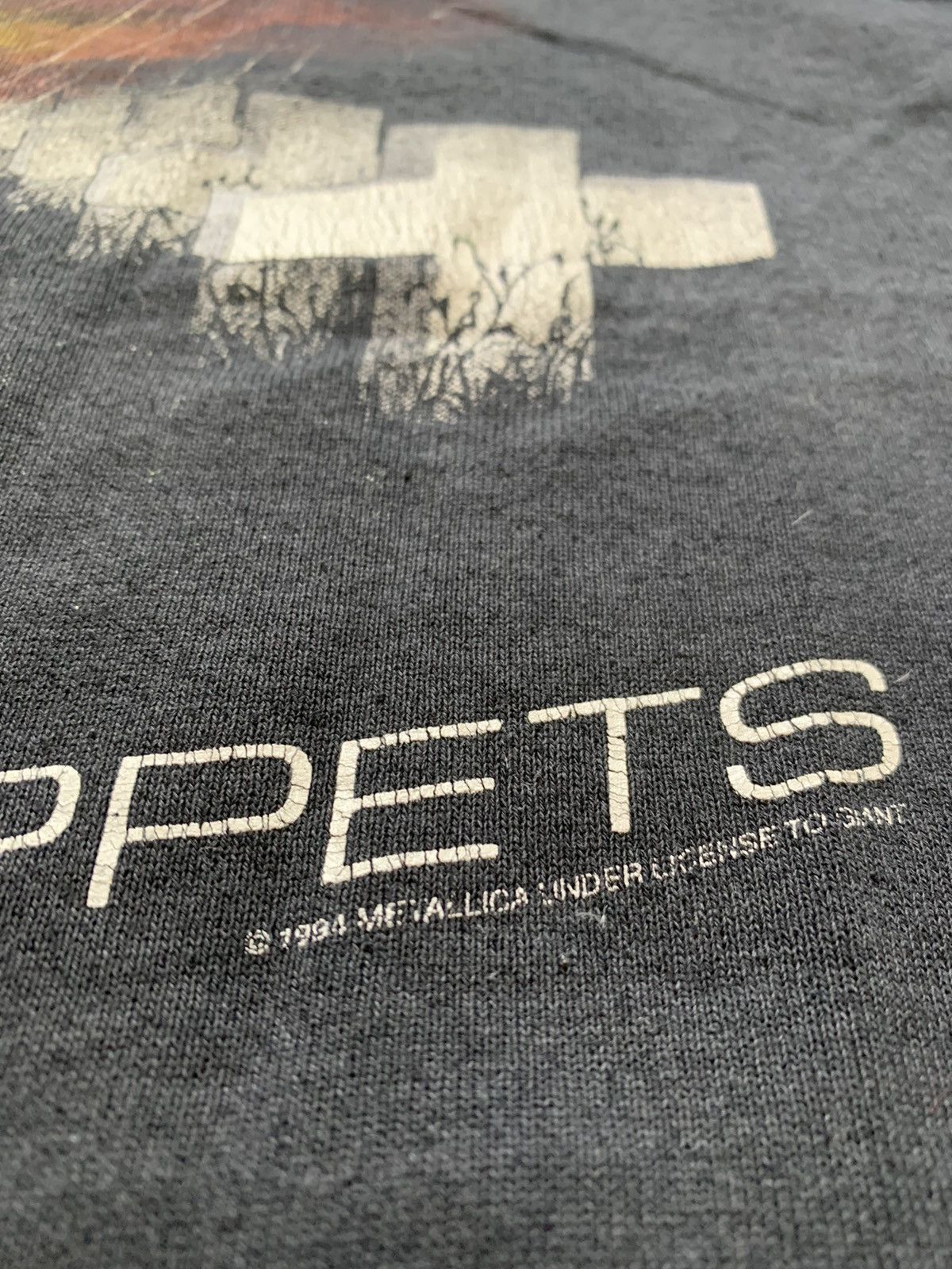 Band Tees Vintage 1994 Metallica Master Of Puppets Faded Black Hoodie Size US XL / EU 56 / 4 - 5 Thumbnail
