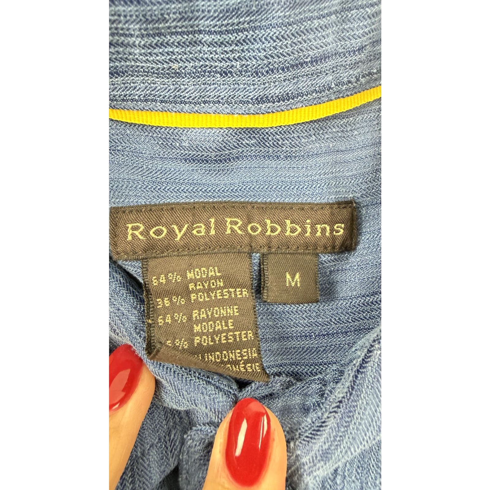 Royal Robbins Royal Robbins Shirt Mens Medium Blue Short Sleeve Button Front Casual Outdoor Size US M / EU 48-50 / 2 - 3 Thumbnail