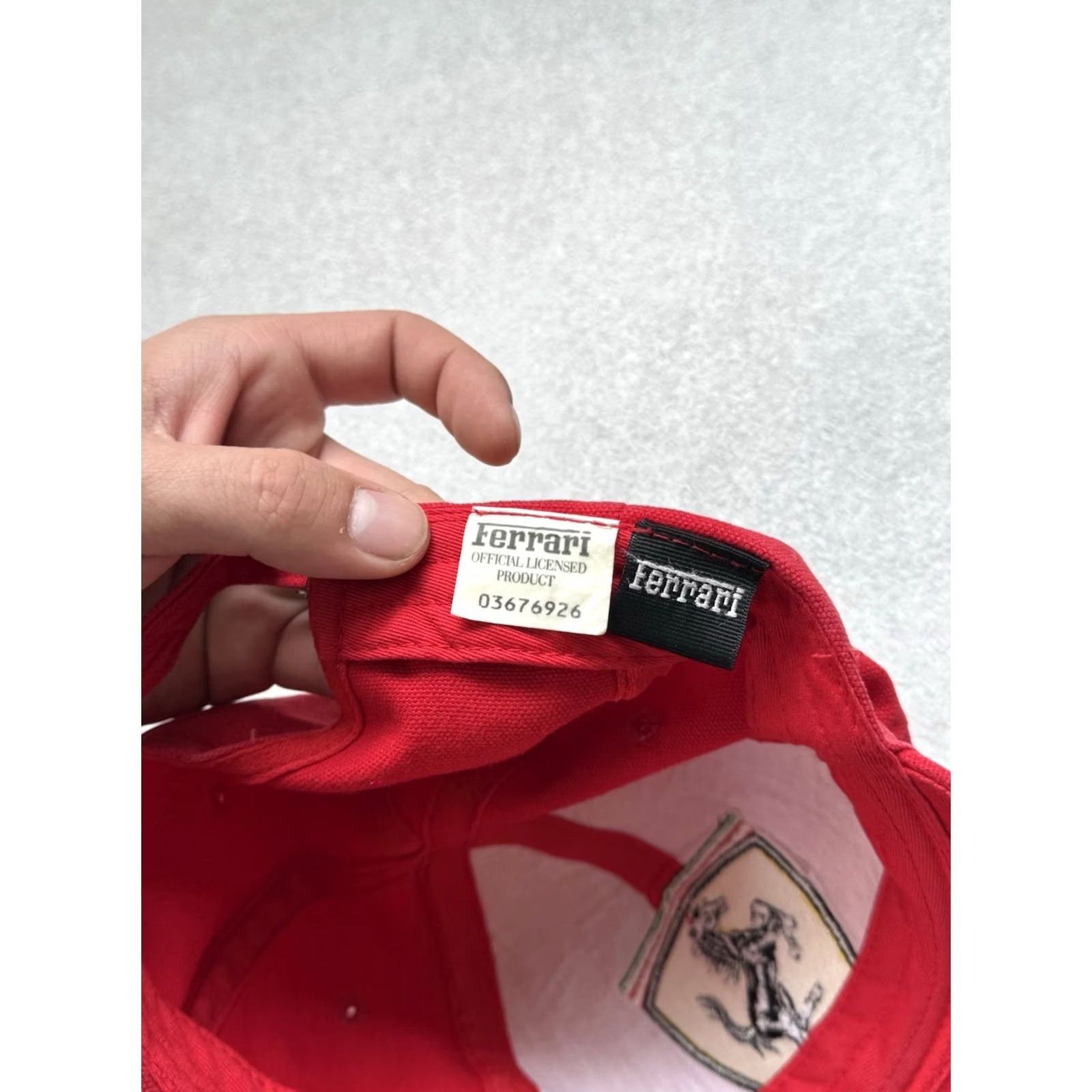Ferrari VINTAGE Ferrari 90s Official Product Big Logo Racing Red Cap Men One Size Size ONE SIZE - 6 Thumbnail