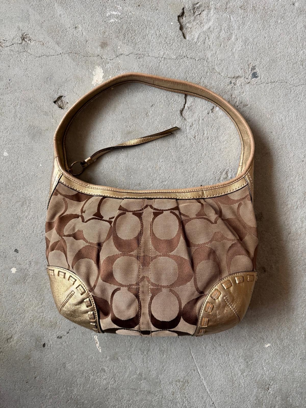 Coach Coach Signature Ergo Shoulder Bag Beige/Gold Size ONE SIZE - 1 Thumbnail