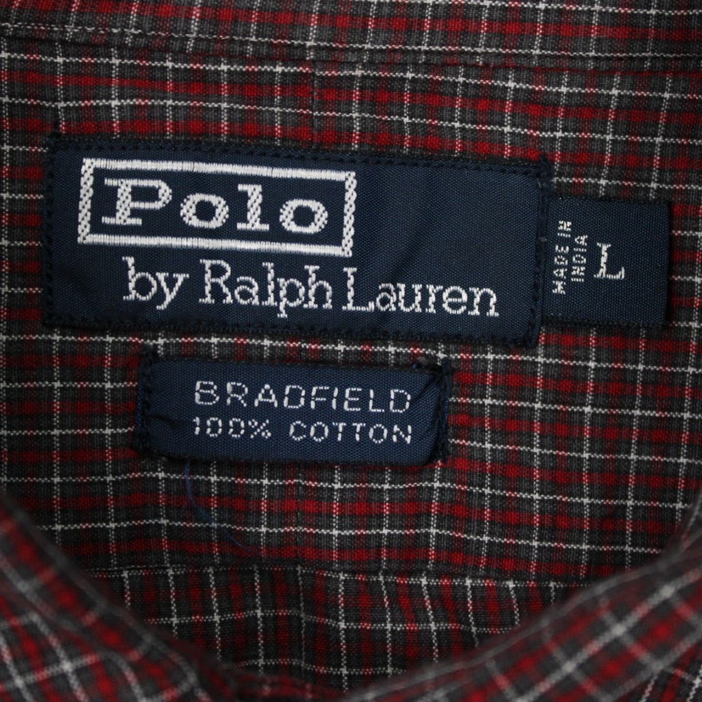 Polo Ralph Lauren Polo Ralph Lauren Bradfield Shirt Adult Large Red/Gray/White Cotton L/S Button Shirt Mens Large Red Size US L / EU 52-54 / 3 - 7 Thumbnail
