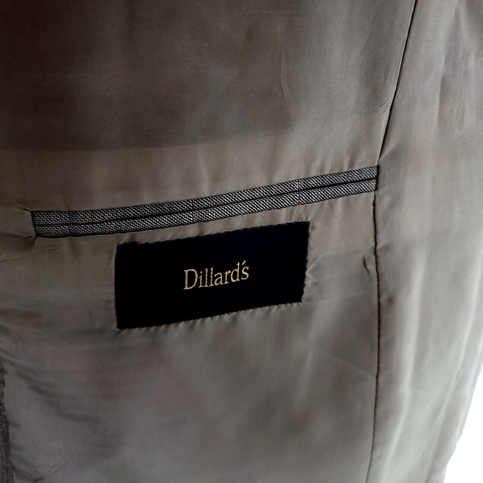 Hart Schaffner Marx DAMAGED Hart Schaffner Marx Gold Trumpeter Wool 3 Button Bla Size 40R - 10 Thumbnail
