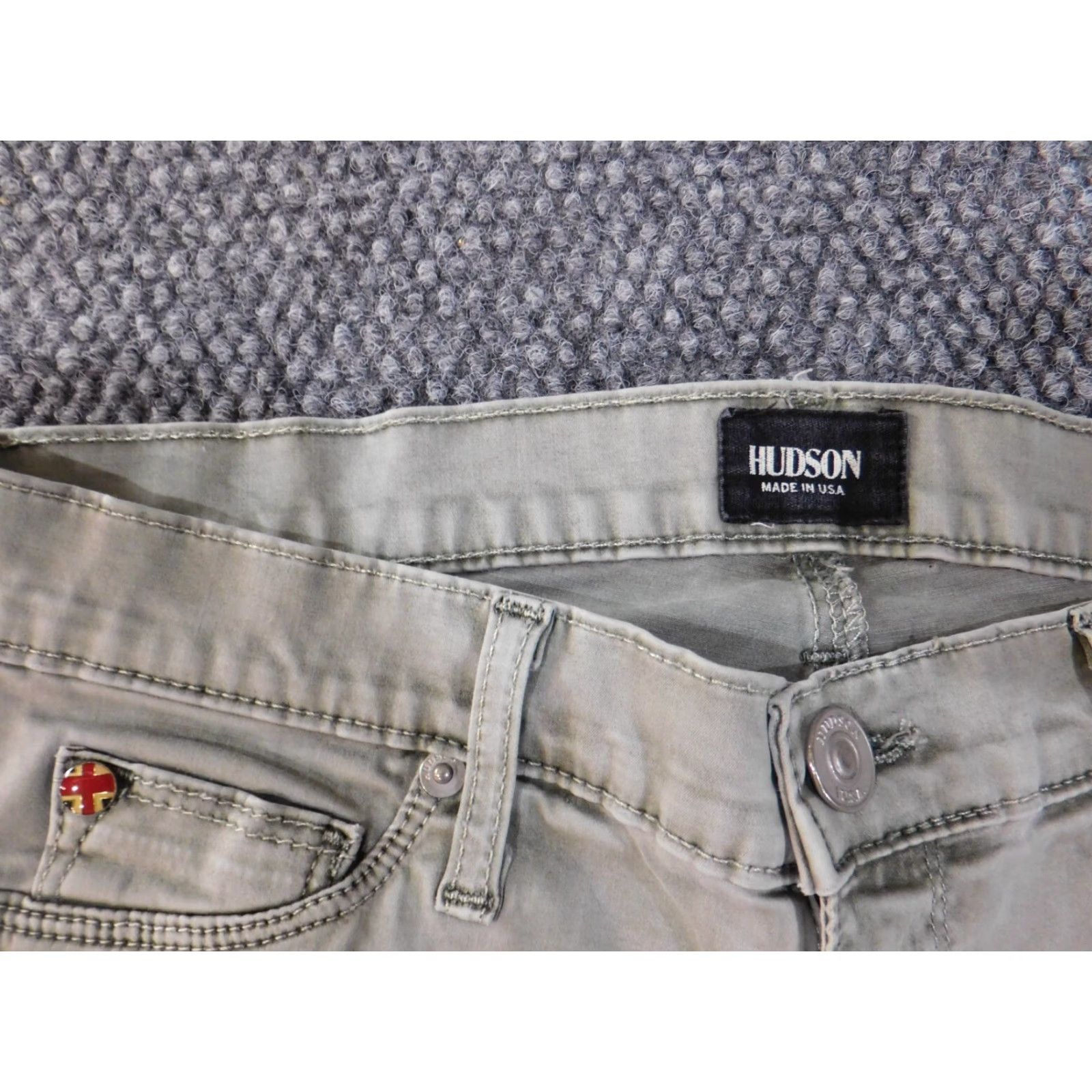 Hudson Hudson Jeans Womens 28 Green Straight Denim Dark Wash Stretch Size 28" / US 6 / IT 42 - 3 Thumbnail