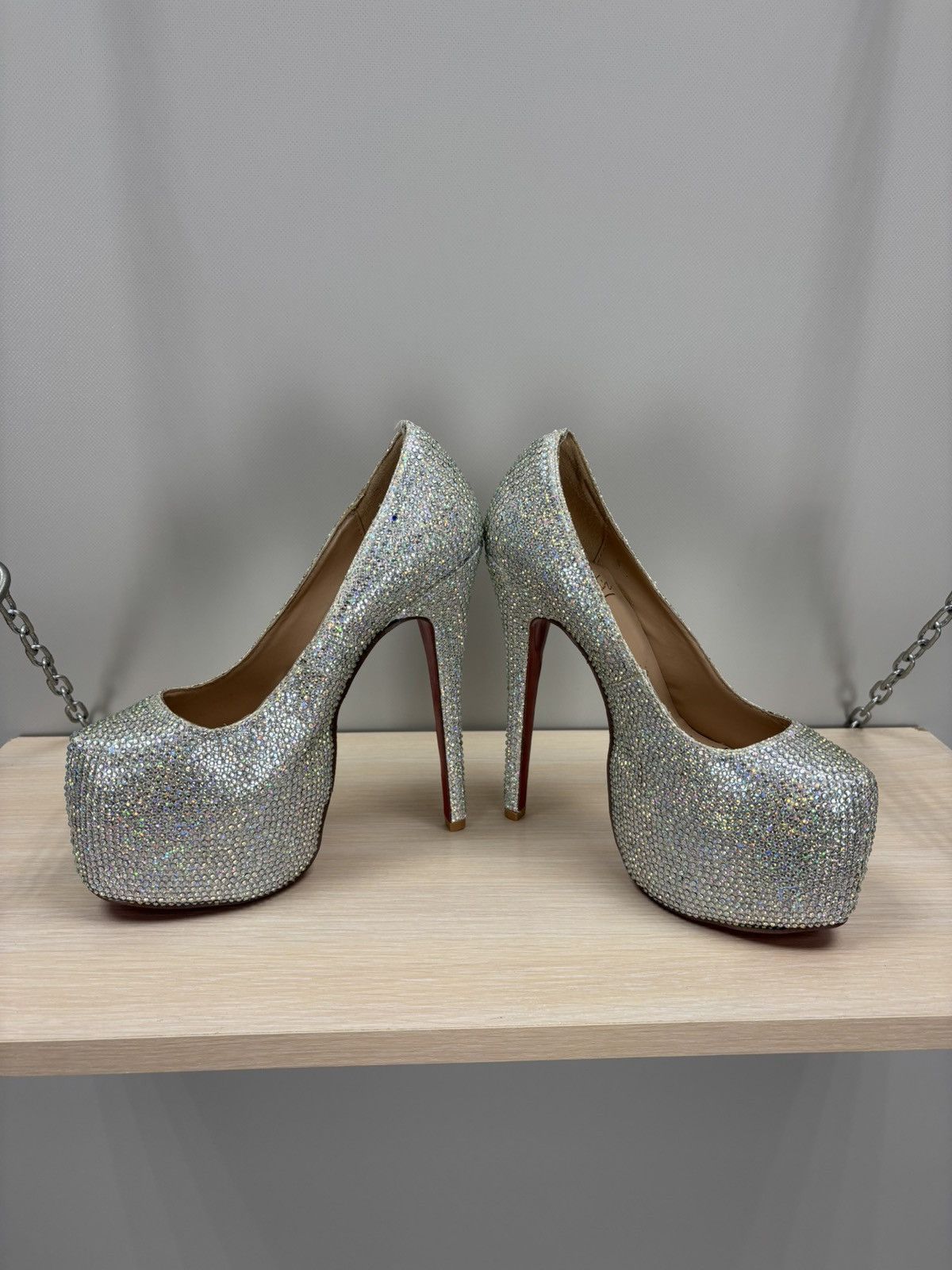 Christian Louboutin Womens heels Christian Louboutin Size 36 Color Gray Size US 6 / IT 36 - 8 Thumbnail