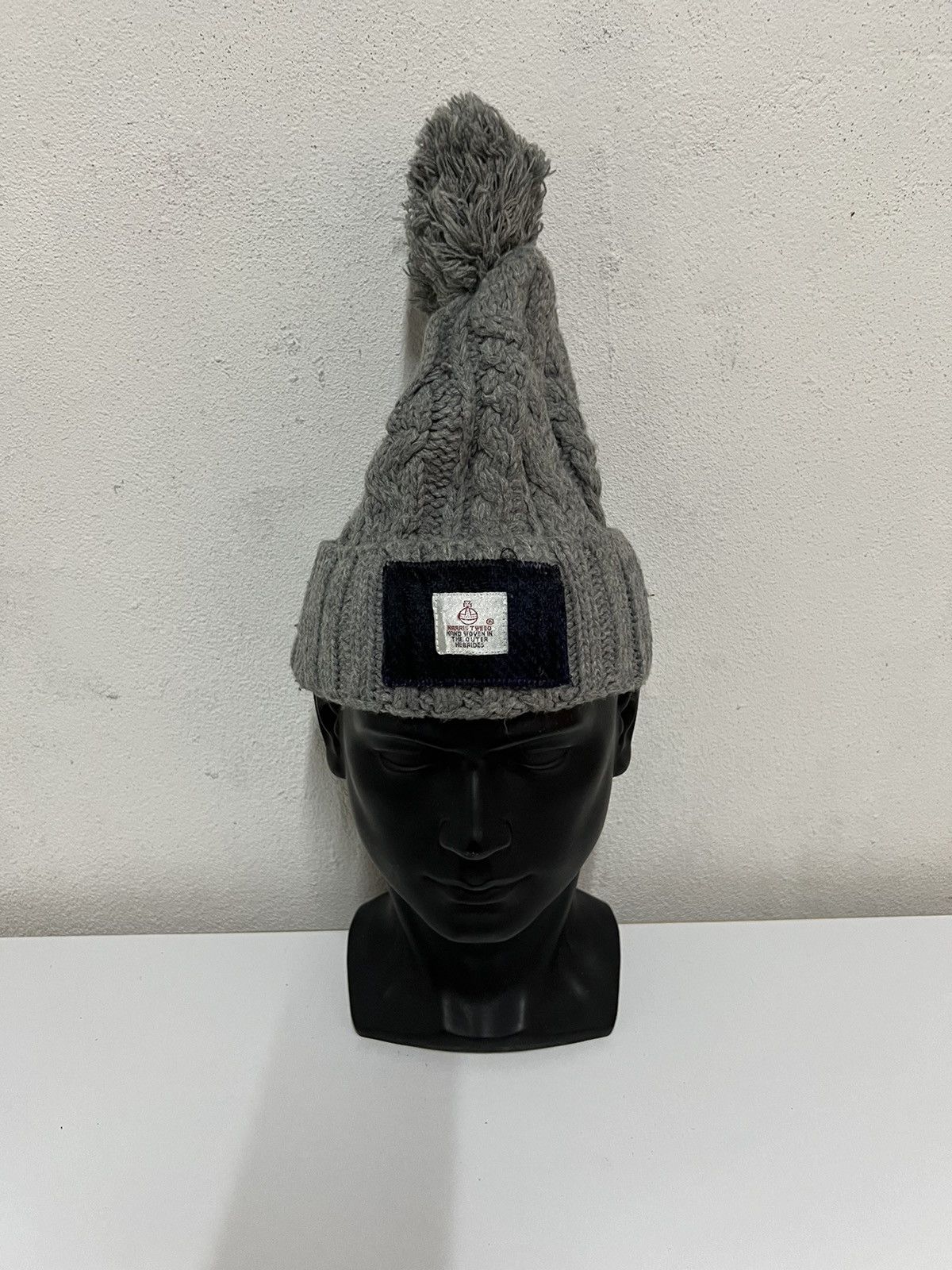 Harris Tweed × Japanese Brand Japanese Brand Harris Tweed Crochet Beanie Hats Size ONE SIZE - 2 Thumbnail