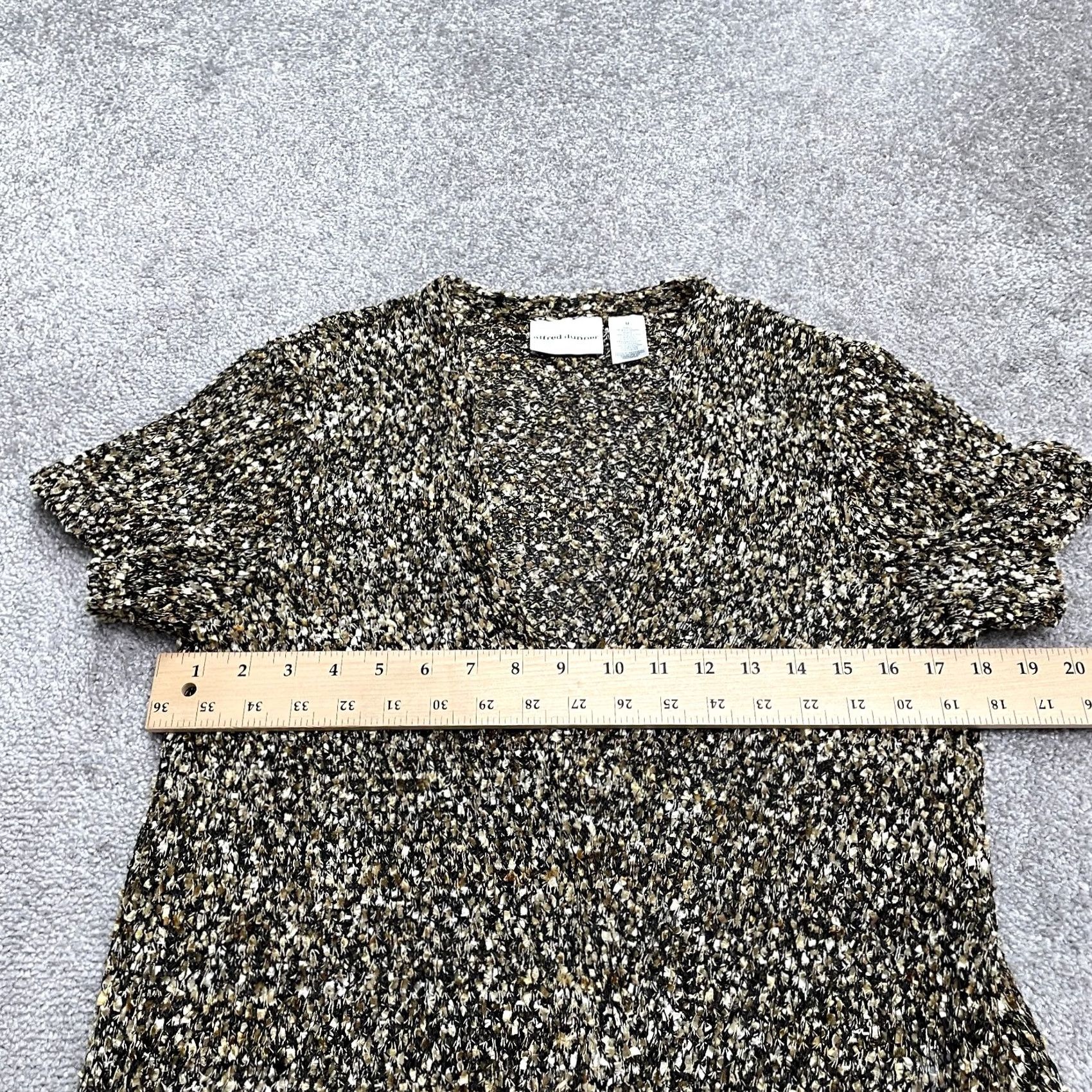 Vintage Alfred Dunner Cardigan Sweater Womens Medium Brown Short Sleeve Casual Size M / US 6-8 / IT 42-44 - 6 Thumbnail