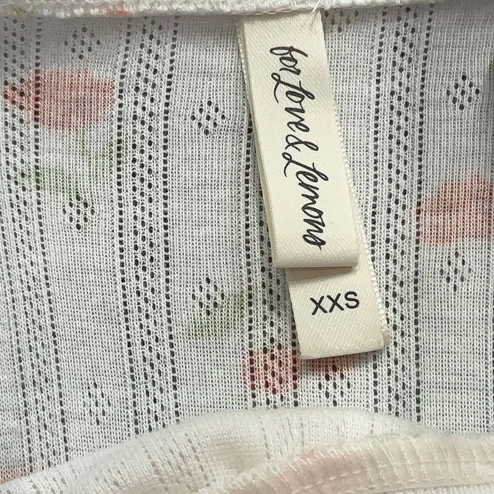 For Love & Lemons For Love & Lemons Cherry Roses Pointelle Mini Dress - XXS Size XXS / US 00 / IT 34 - 8 Thumbnail