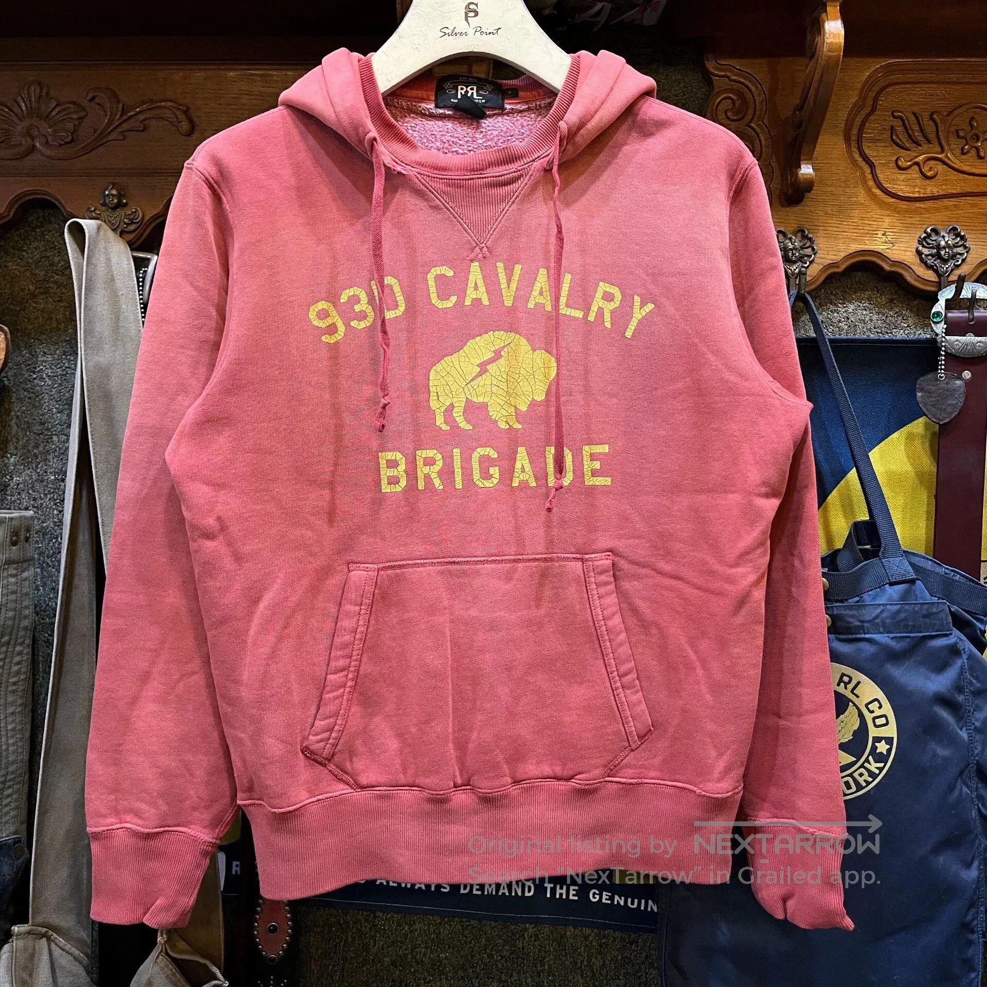 RRL Ralph Lauren vintage rrl washed hoodie with cavalry print. Size US S / EU 44-46 / 1 - 1 Thumbnail
