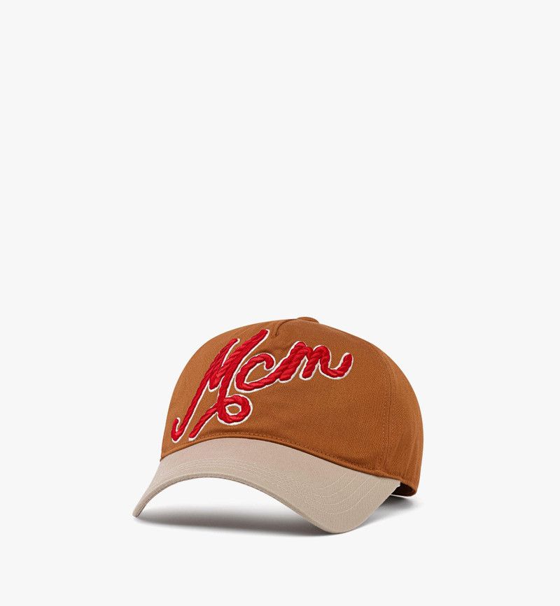 MCM o1mt1gz0126 Size: OS / Logo Embroidery Hat / Cap Brown/Beige Size ONE SIZE - 1 Thumbnail