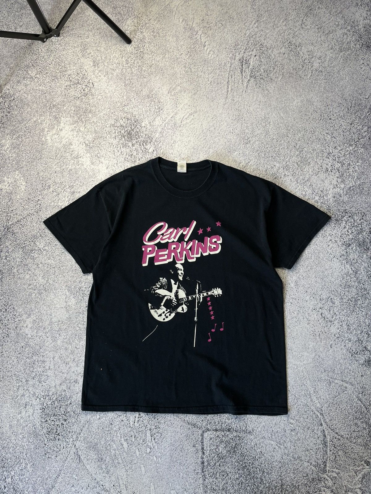 Band Tees Carl Perkins Singned T ee Men T Shirt Black Size US XL / EU 56 / 4 - 4 Thumbnail