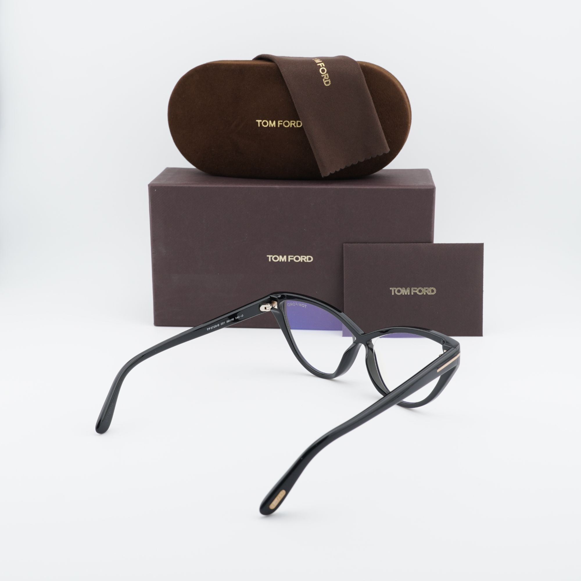 Tom Ford Tom Ford FT5729-B 001 Eyeglasses Black 53mm Cat Eye Frame Size ONE SIZE - 10 Thumbnail