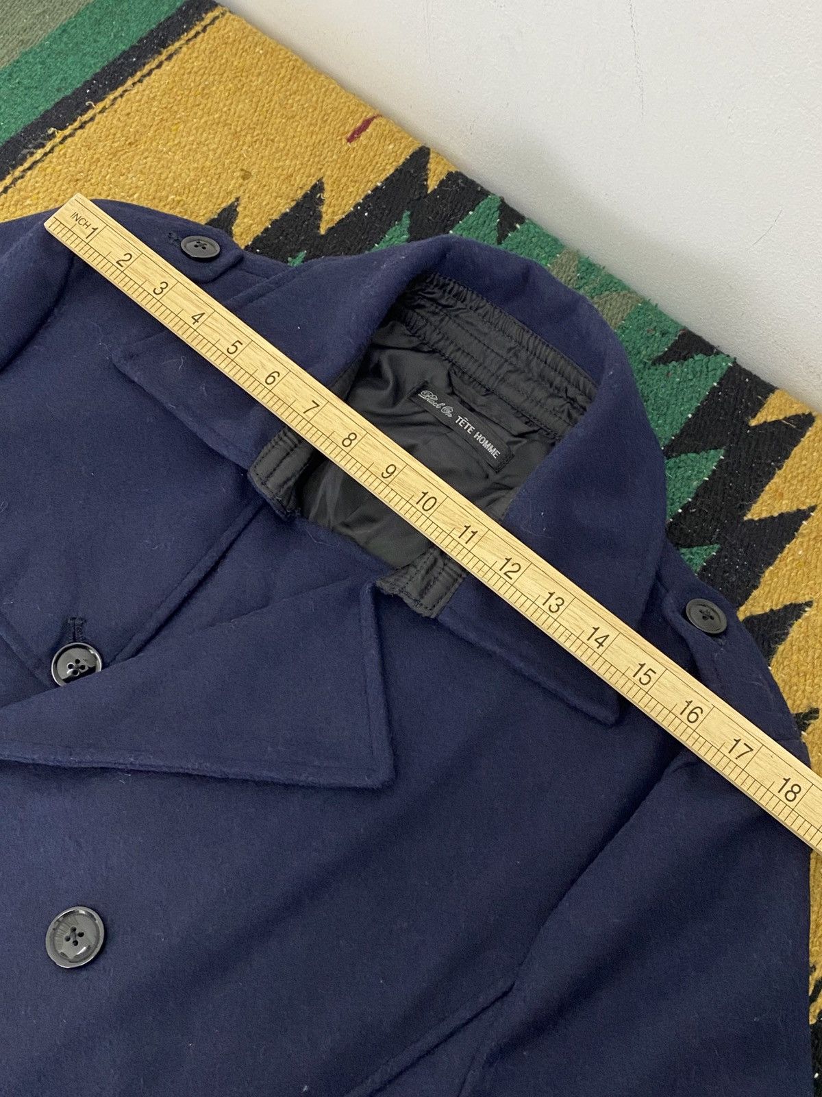 Tete Homme Tete Homme Double-Breasted Wool Trench Coat Japan Size XL / US 12-14 / IT 48-50 - 6 Thumbnail