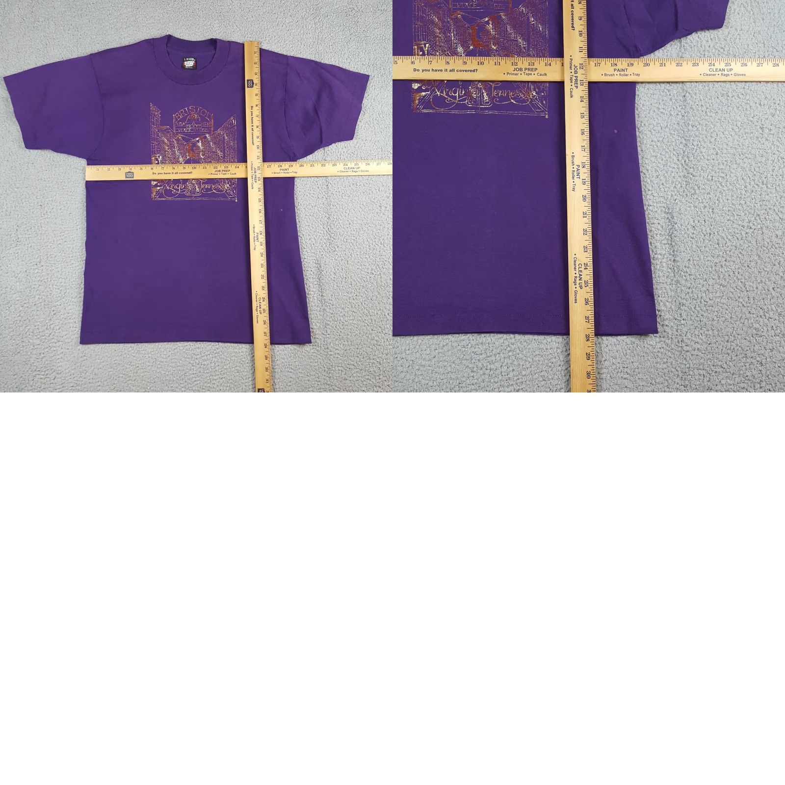 Vintage VINTAGE Bristol VA 90s Gold Sign T Shirt - Travel Landmark Virginia - Screen Stars - Size S - Purple - Cotton - Short Sleeve - Embroidered Logo - Men Size US S / EU 44-46 / 1 - 8 Thumbnail