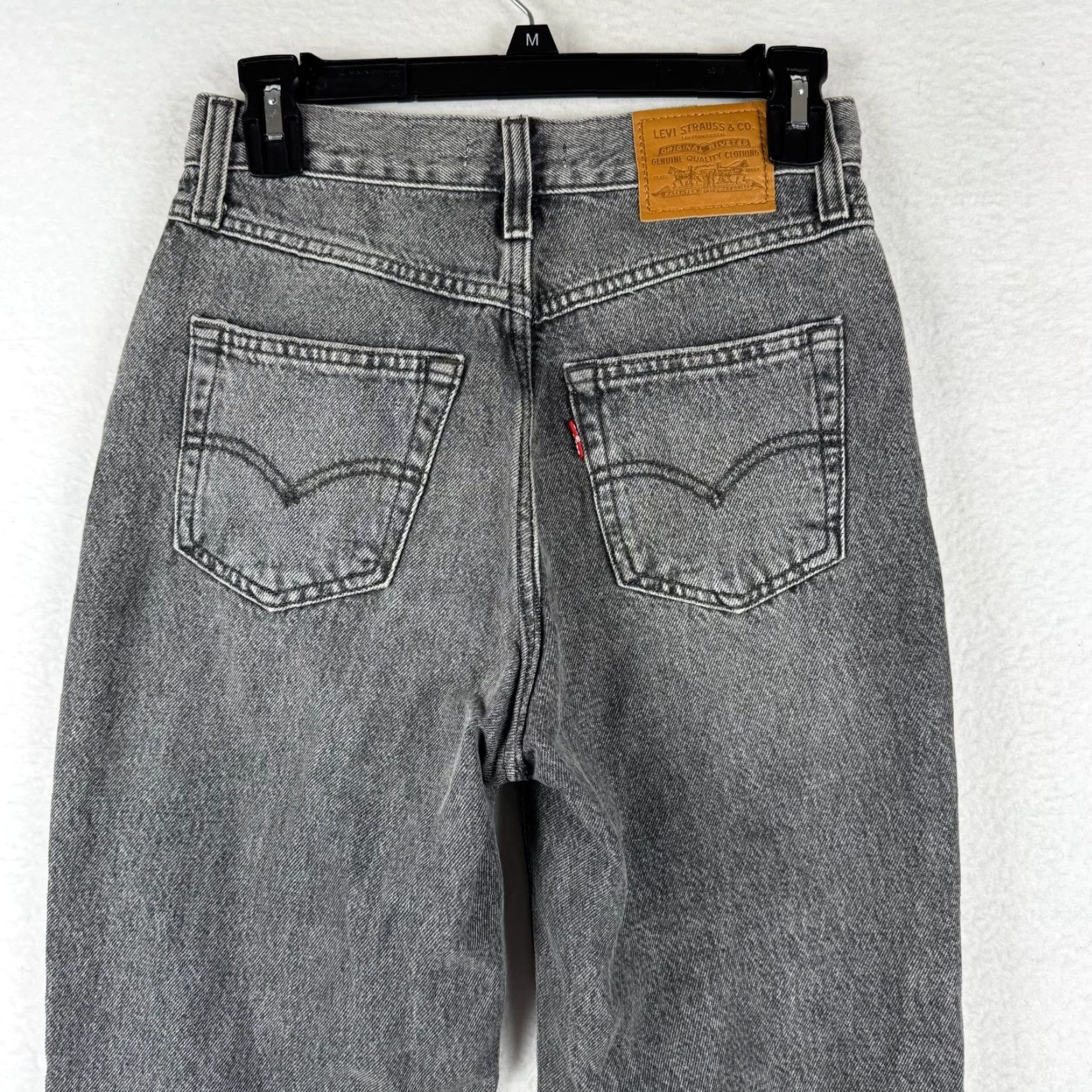 Levi's Levi's Premium 80s Mom Jeans Women's 25 High Waist Washed Black Denim Jeans Size 42" / US 20 - 4 Thumbnail