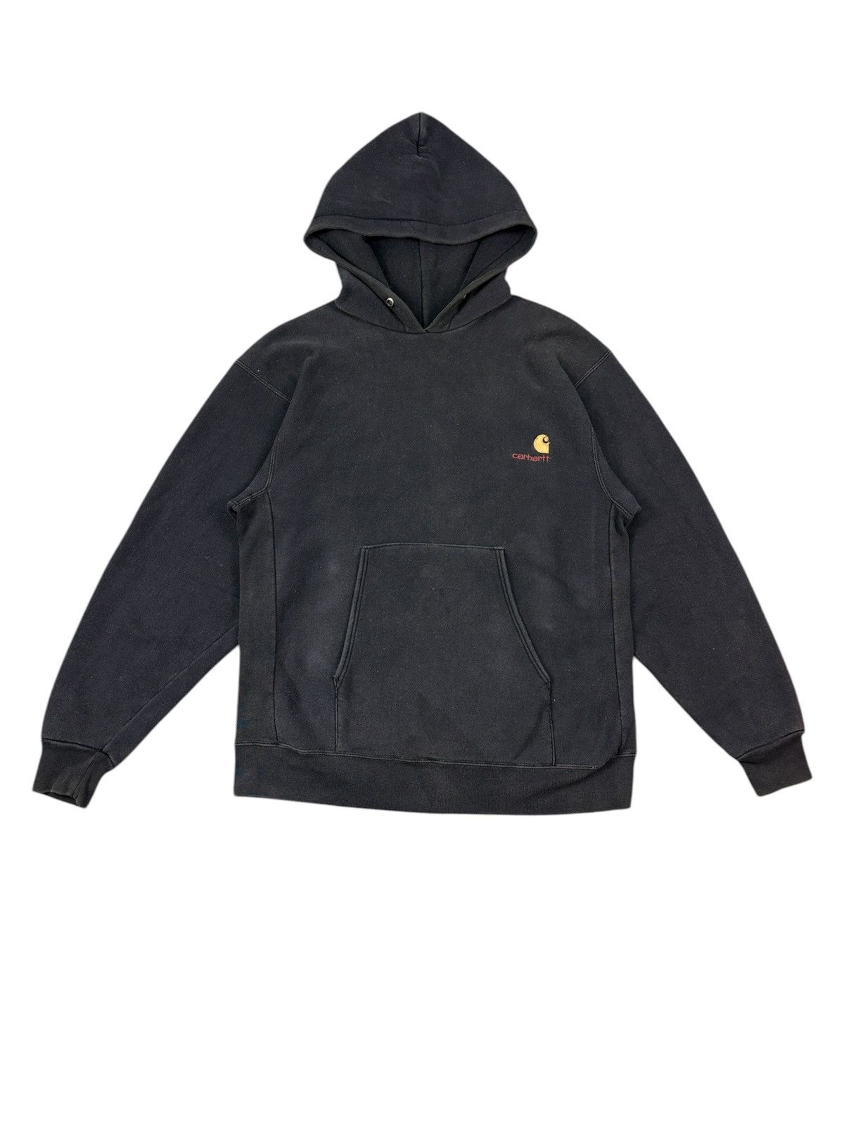 Carhartt Vintage Sunfaded Carhartt Embroidered Hoodies Sweatshirt Size US L / EU 52-54 / 3 - 7 Thumbnail