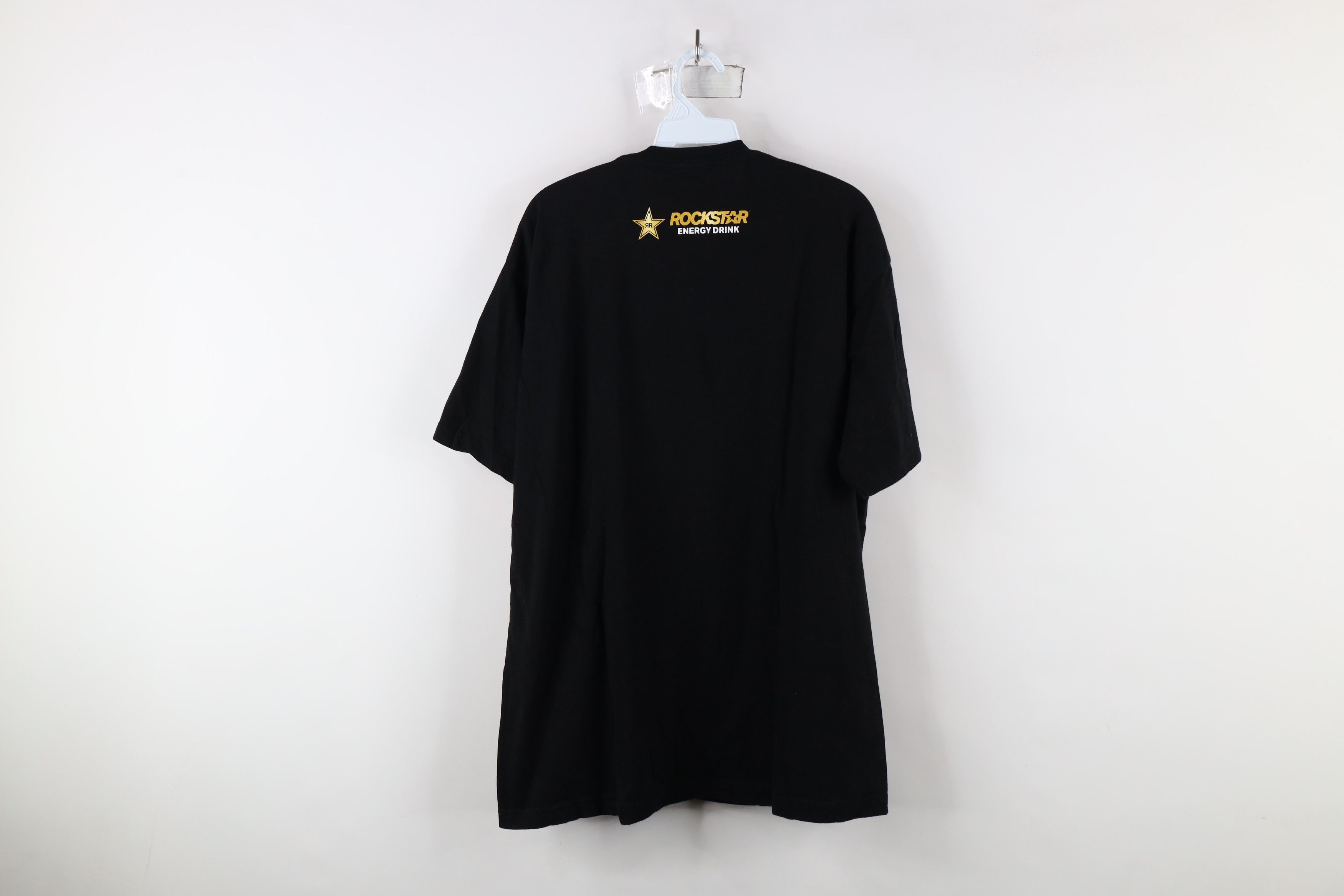 Vintage Rockstar Energy Drink Out Short Sleeve T-Shirt Black Cotton Size US XL / EU 56 / 4 - 7 Thumbnail