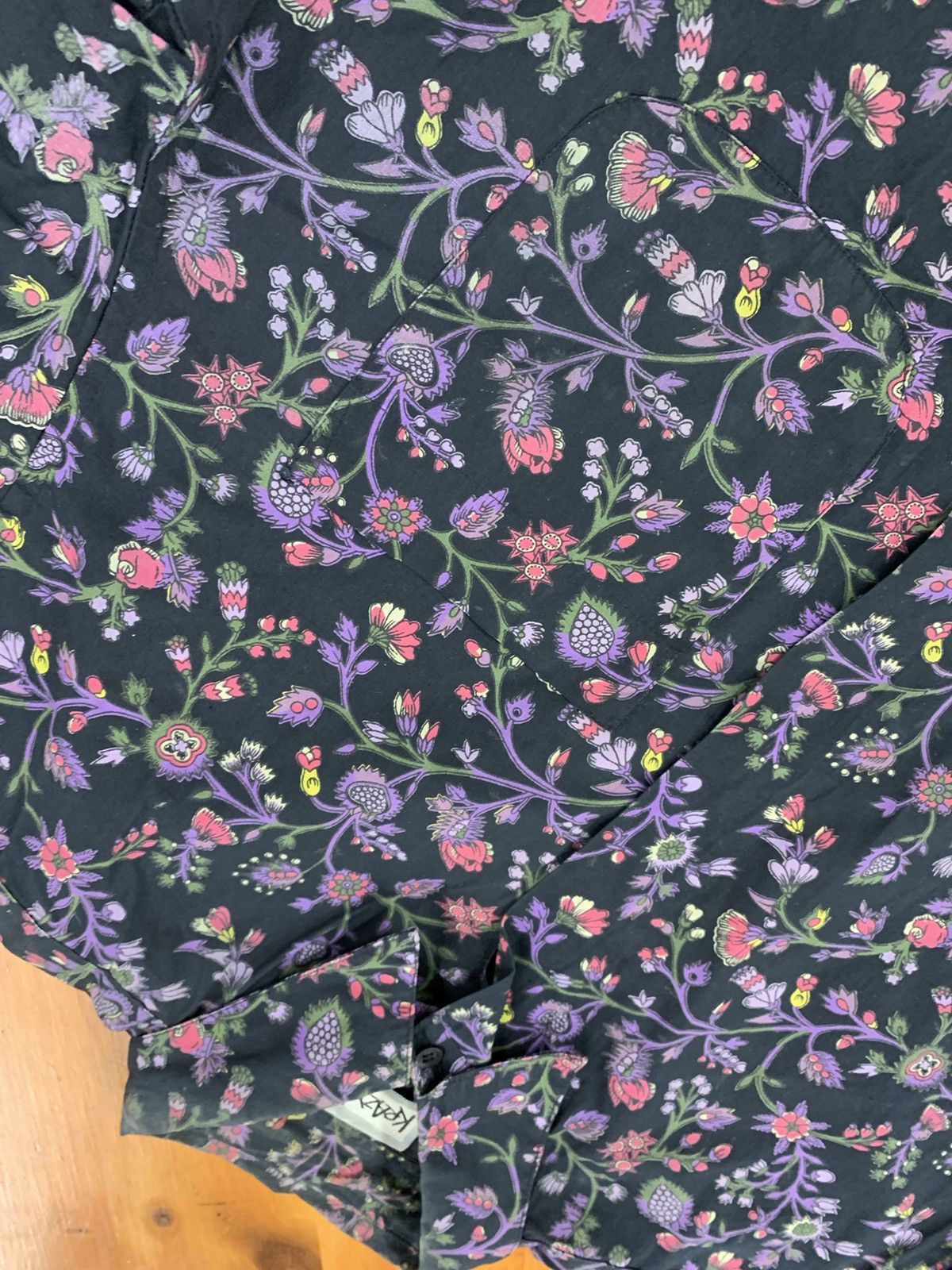 Vintage Vintage 1990s Krayz Kat Black Thistle Shirt Size US M / EU 48-50 / 2 - 1 Thumbnail