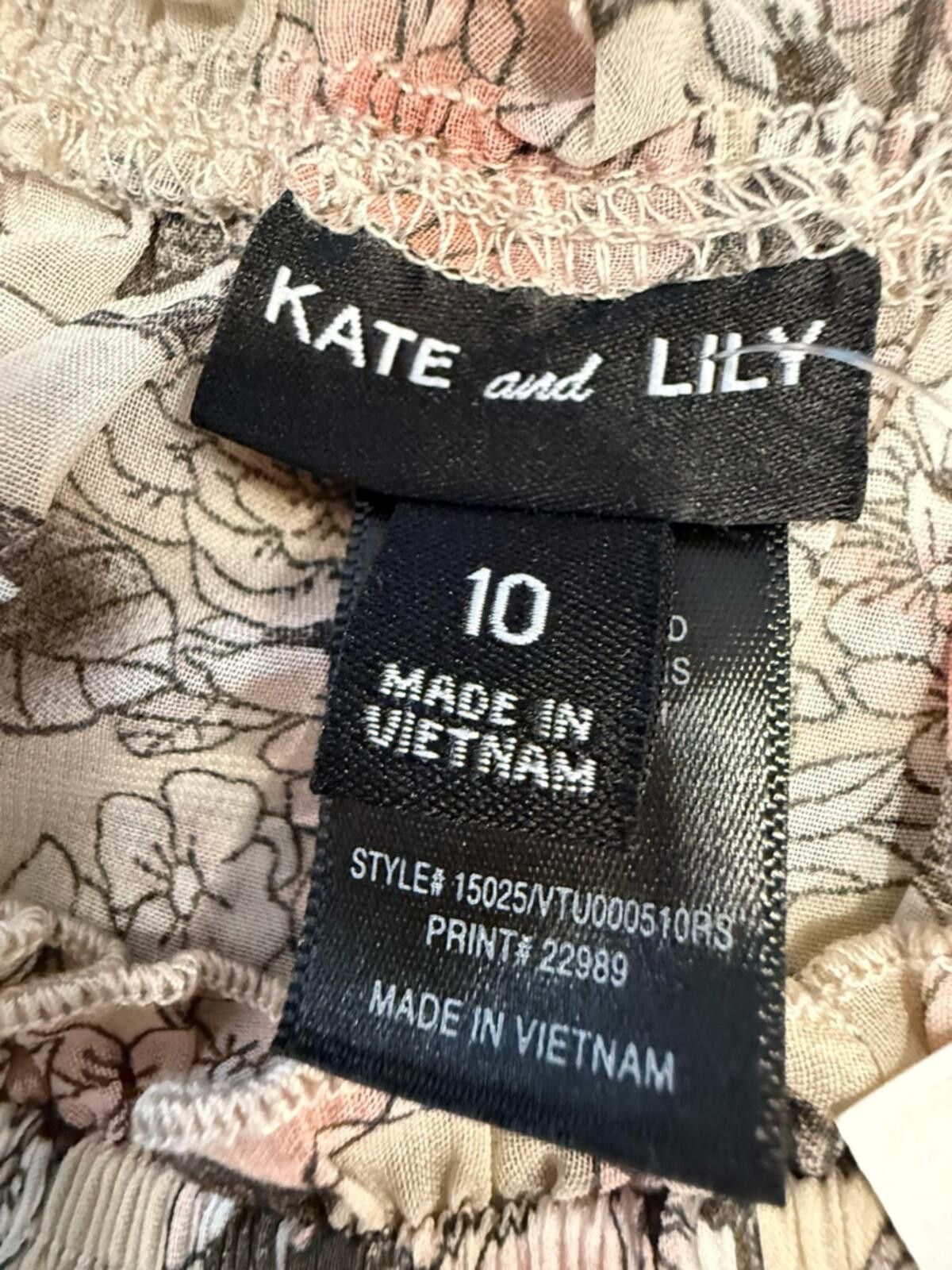 Other Kate and Lily neutral floral tiered maxi dress SZ 10 Size L / US 10 / IT 46 - 7 Thumbnail