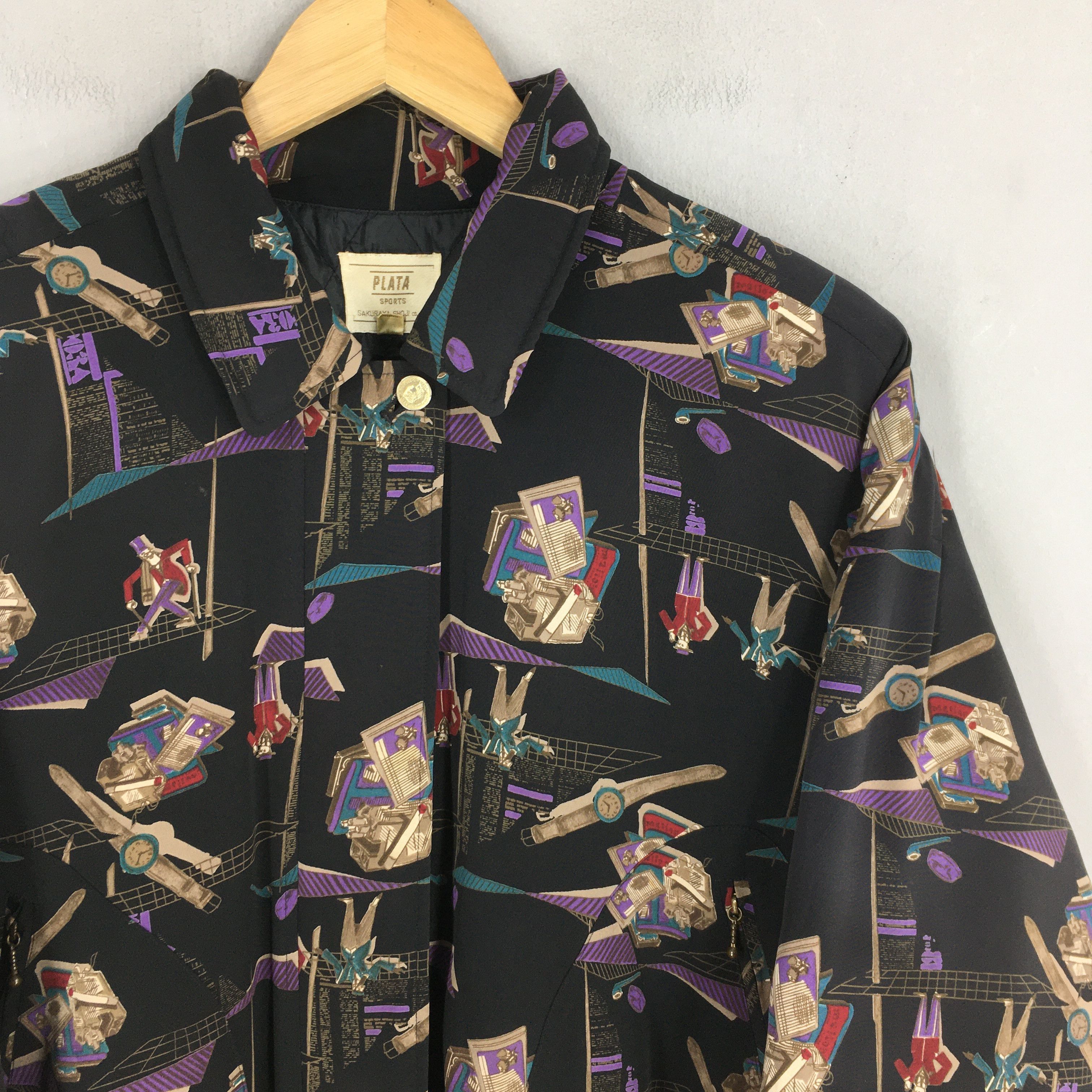 Other 90s Sportswear Pop Art Retro Black Light Jacket Medium Size US M / EU 48-50 / 2 - 2 Thumbnail