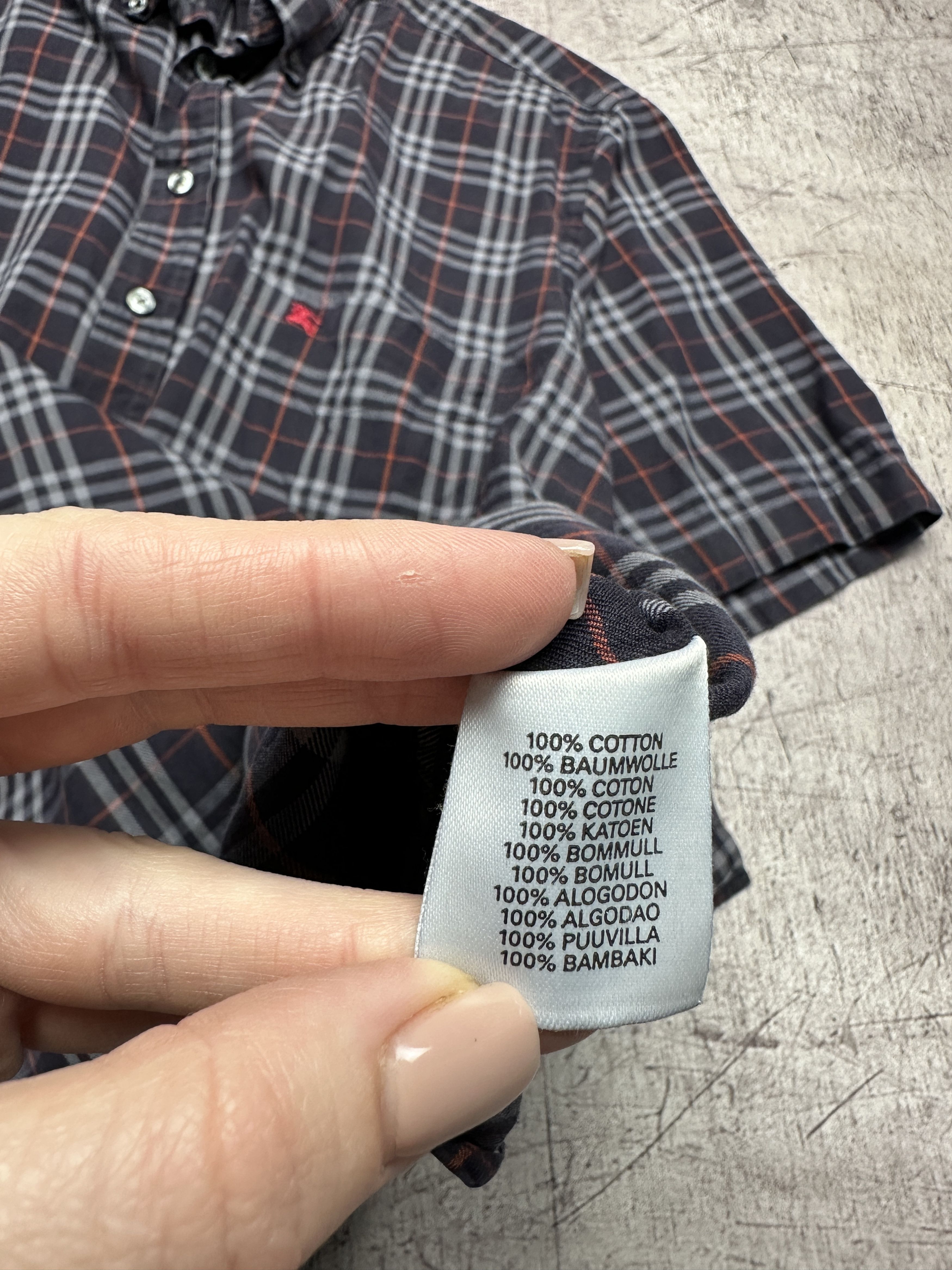 Burberry × Vintage Burberry London Vintage Mens Short Sleeve Shirt Size US L / EU 52-54 / 3 - 7 Thumbnail
