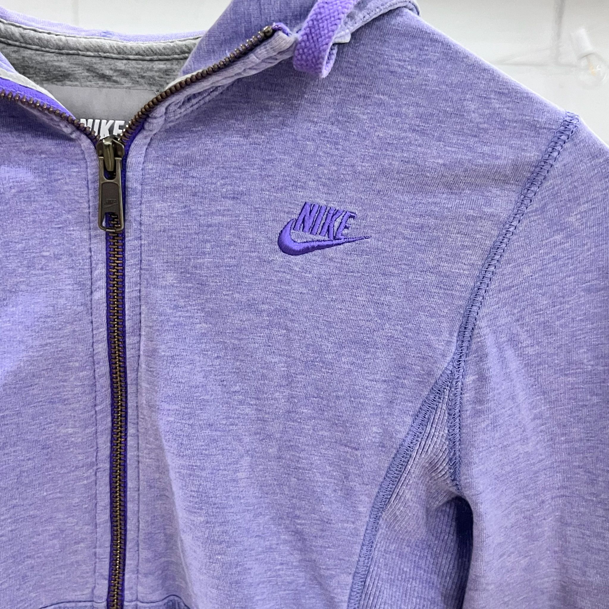 Nike Nike Hooded Full Zip Jacket - Lavender Size XS / US 0-2 / IT 36-38 - 3 Thumbnail