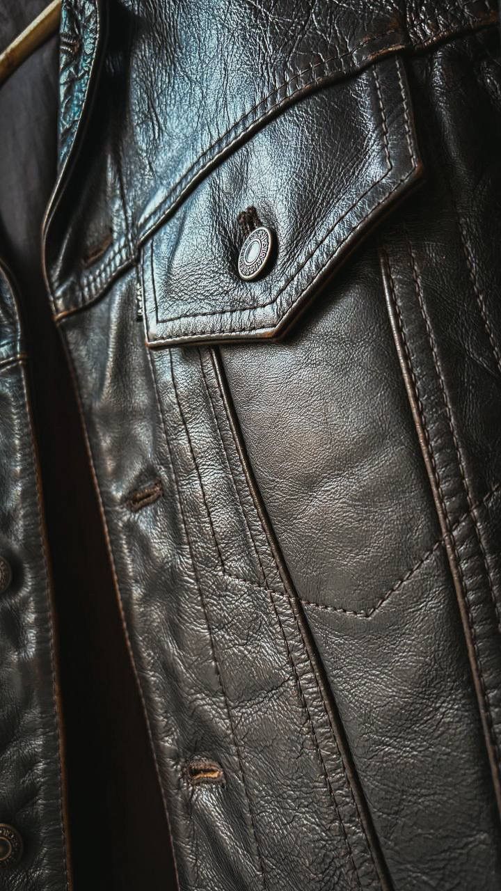 Levi's Vintage Clothing Vintage leather jacket Size 38S - 3 Thumbnail