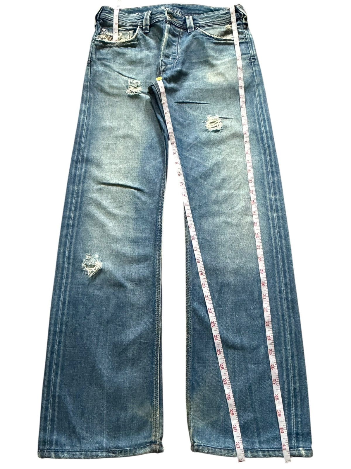 Diesel Vintage Italy Diesel Faded Wash Distress Loose Jeans Size US 30 / EU 46 - 7 Thumbnail