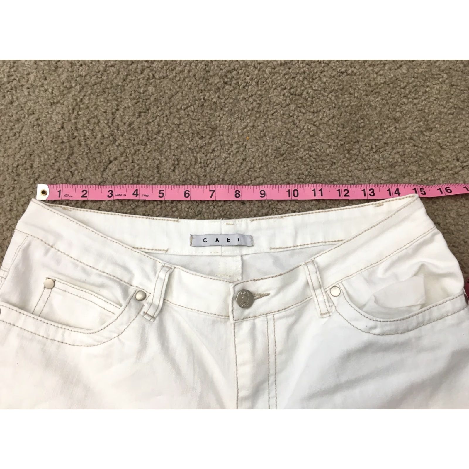 Vintage VINTAGE CAbi White Jeans Bootcut Womens 30x32 White Denim Straight Leg 30 32 Womens Jeans Size 30" / US 8 / IT 44 - 4 Thumbnail