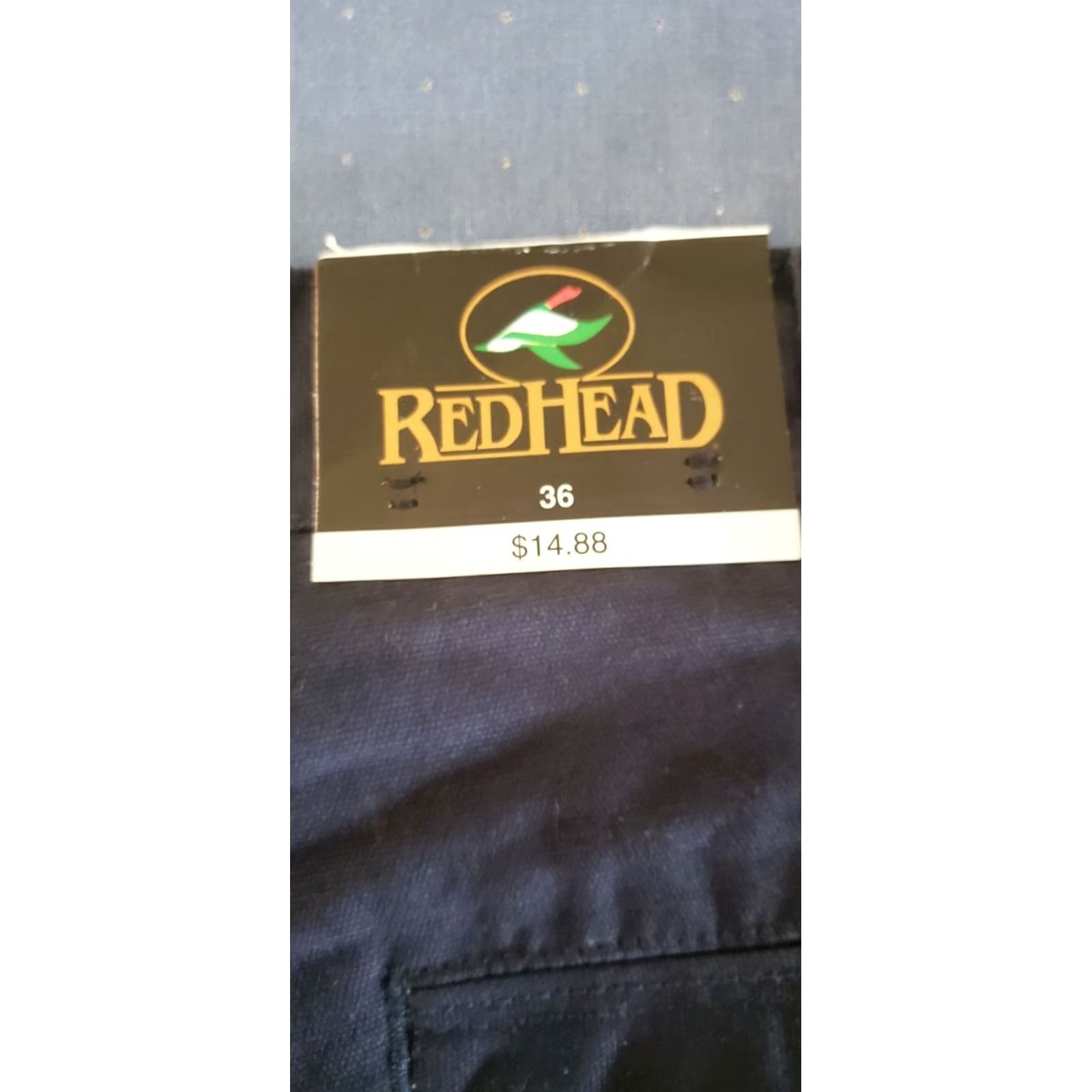 Vintage NWT RedHead Men's Summit Canvas Cargo Shorts 36 Indigo Navy Blue Casual 5-Pocket Regular Waist Belt Loops Zip Front Mens Shorts Size US 36 / EU 52 - 7 Thumbnail