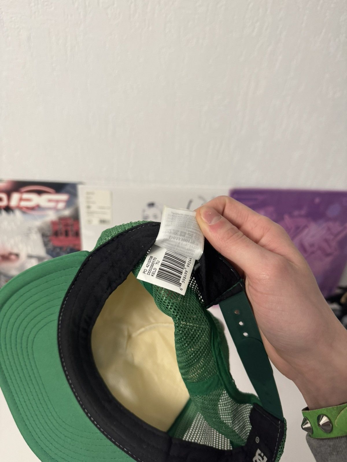 DC DC Shoes Green White Logo Trucker Cap streetwear Y2K Size ONE SIZE - 9 Thumbnail