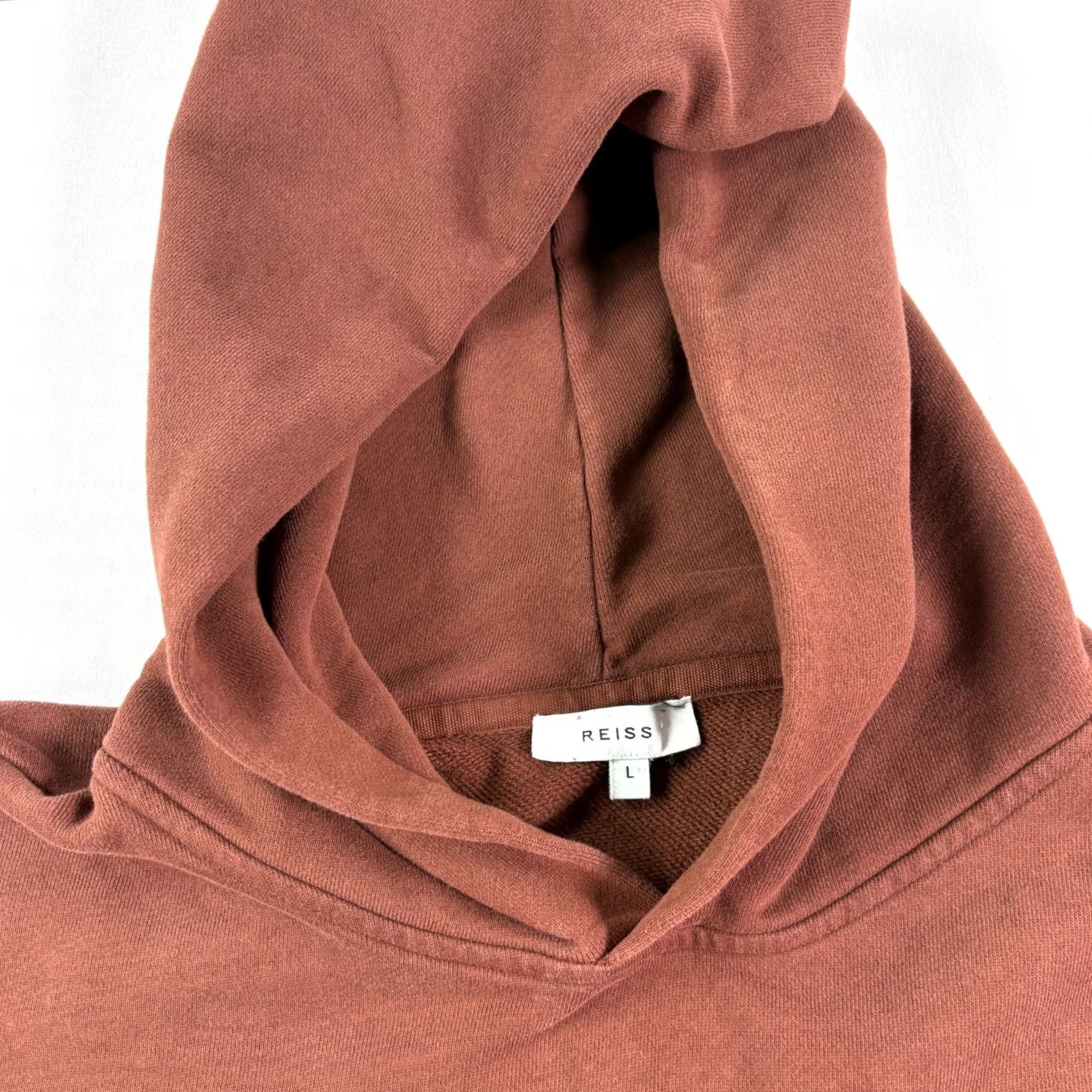 Reiss Reiss Hoodie Mens L Brown Pullover Casual Sweatshirt Size US L / EU 52-54 / 3 - 3 Thumbnail