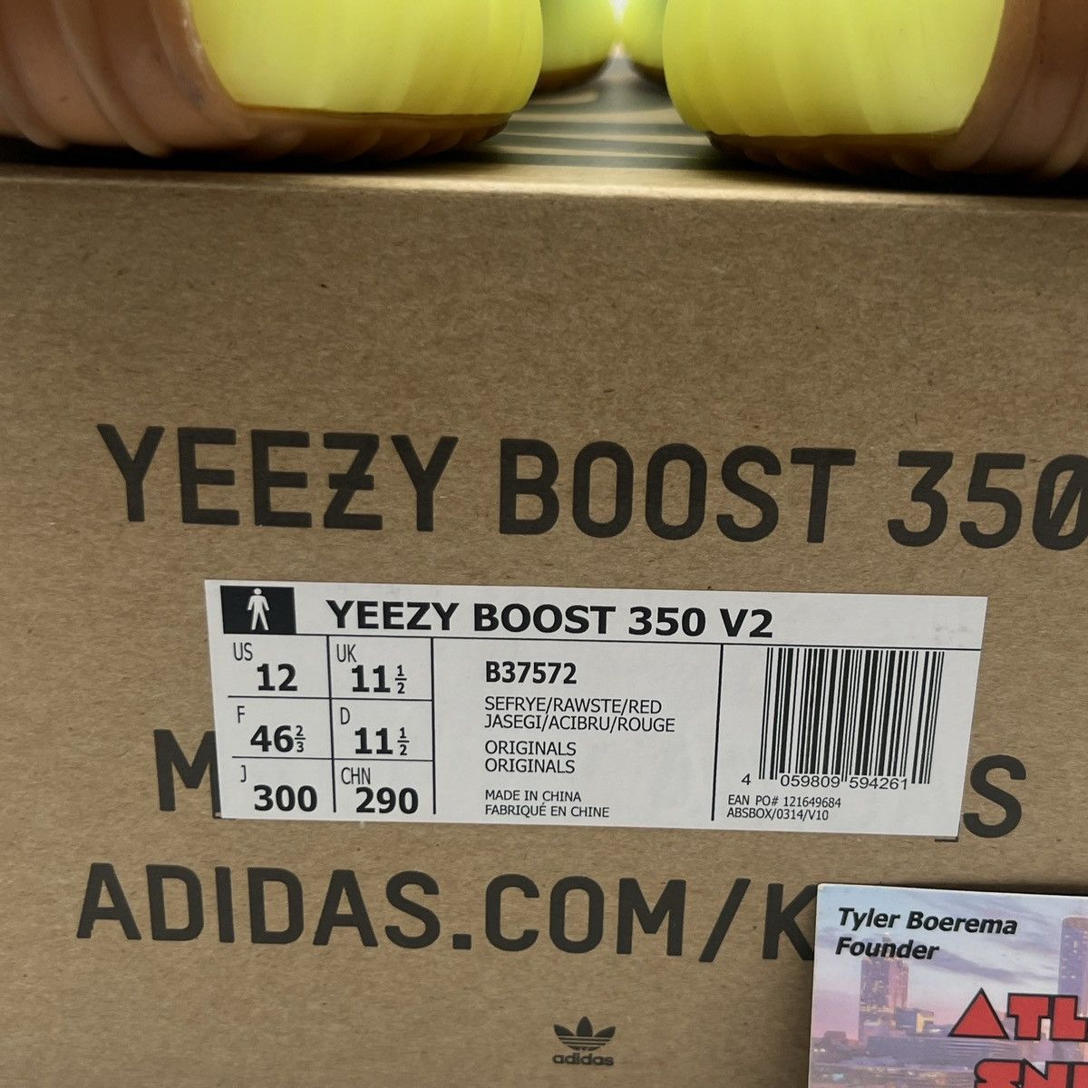 Adidas Yeezy boost 350 semi frozen yellow Size US 12 / EU 45 - 6 Thumbnail