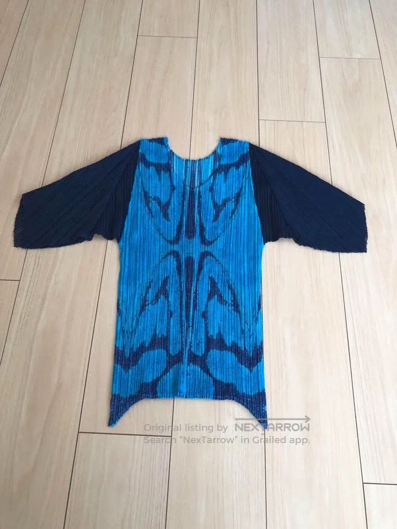 Issey Miyake Issey Miyake Blue Long-Sleeve Top Size L / US 10 / IT 46 - 1 Thumbnail